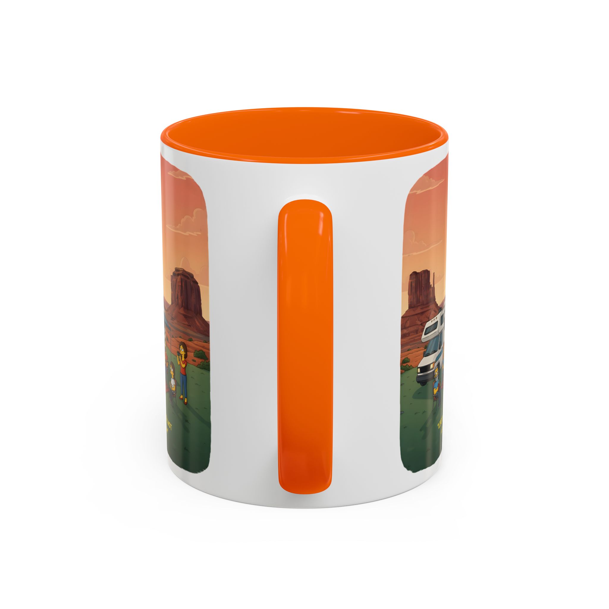 Accent Coffee Mug (11, 15oz) — "Life Is A Journey-Not A Destination" Design Sitcom-Line