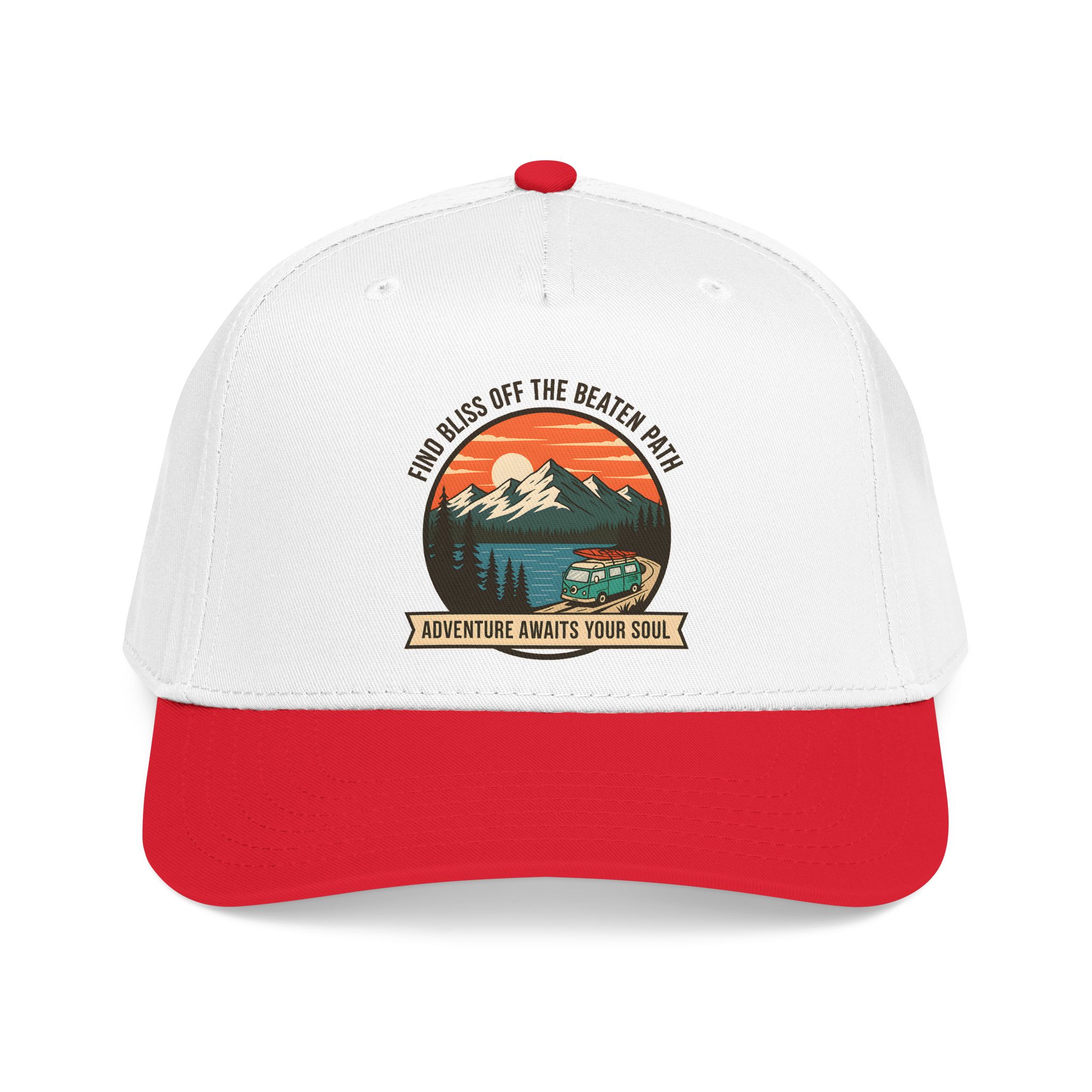 4832989403177803896_2048.jpeg Baseball Cap — "Find Bliss of the beaten patch-Adventure Awaits Your Soul" Vintage Mountain Camp Camper Design