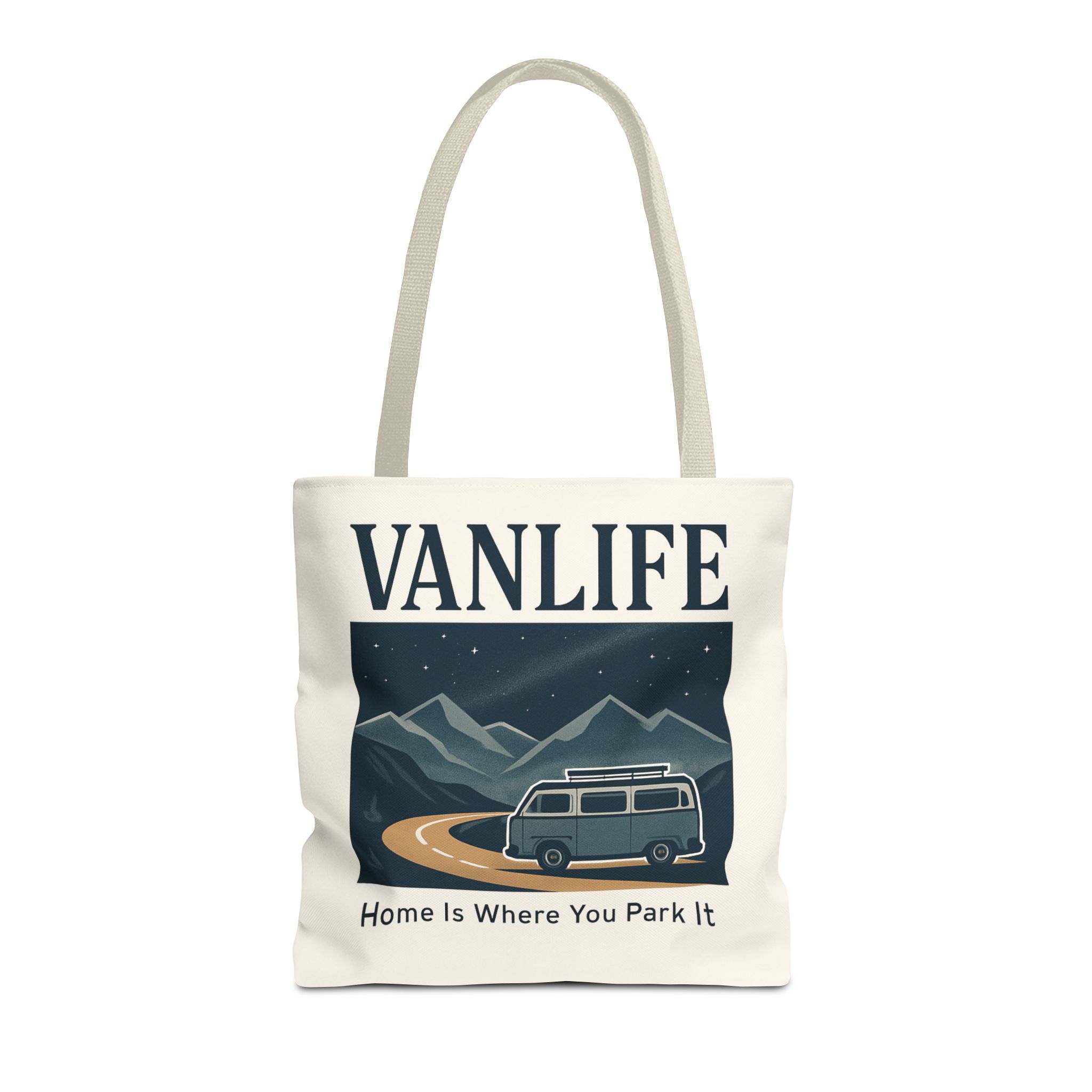 Vanlife Tote Bag — "Vanlife - Home Is Where You Park It" Campervan Beach/Adventure Tote