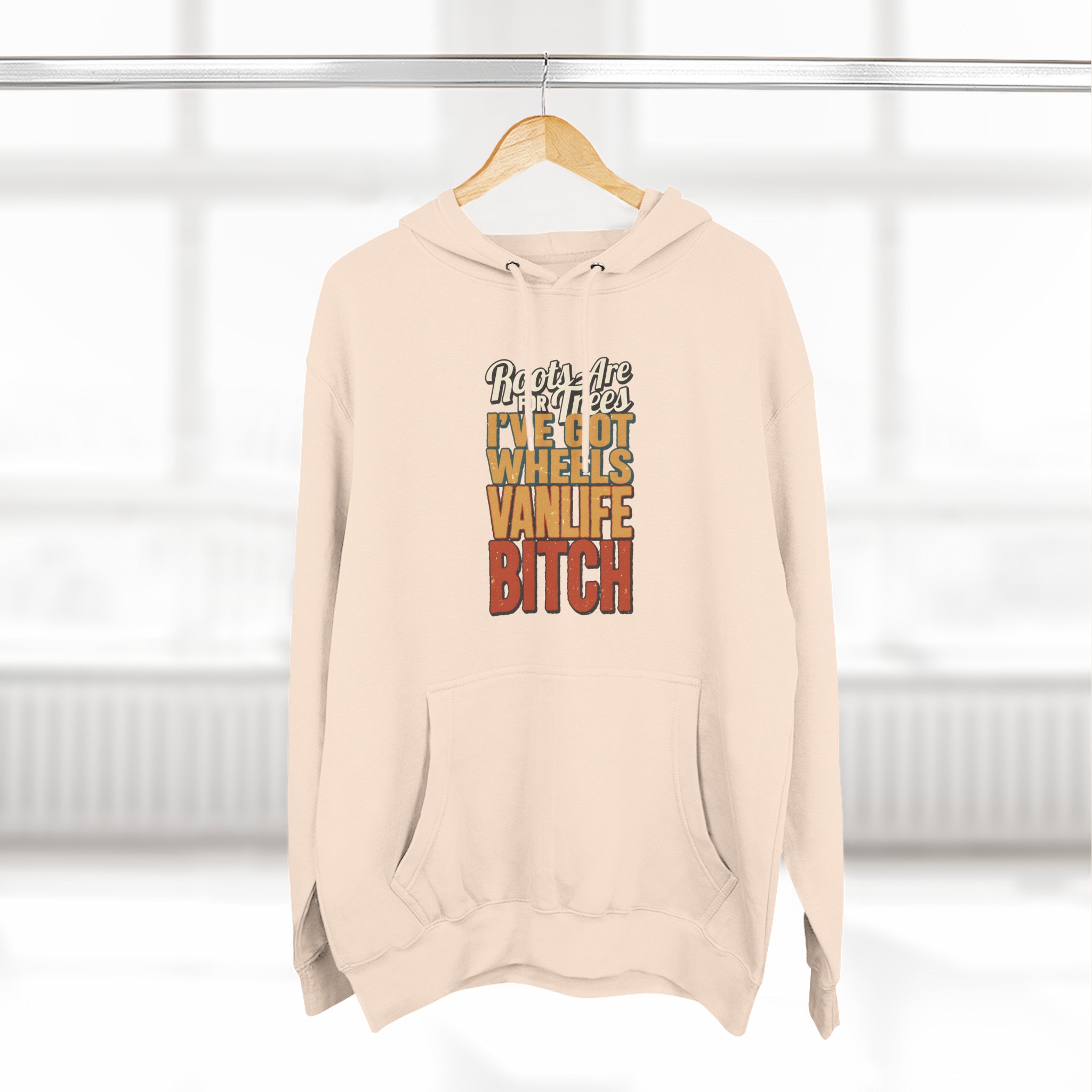Three-Panel Fleece Hoodie - "Roots Are For Trees" Design F**K-Line