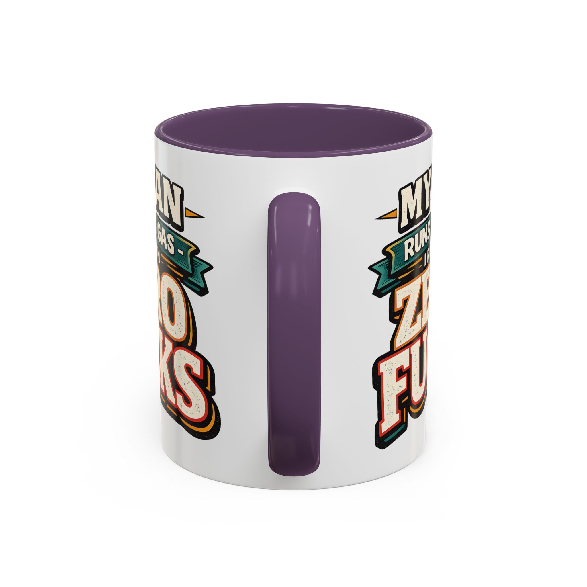 Accent Coffee Mug (11, 15oz) — "My Van Runs On Gas" Design F**K-Line