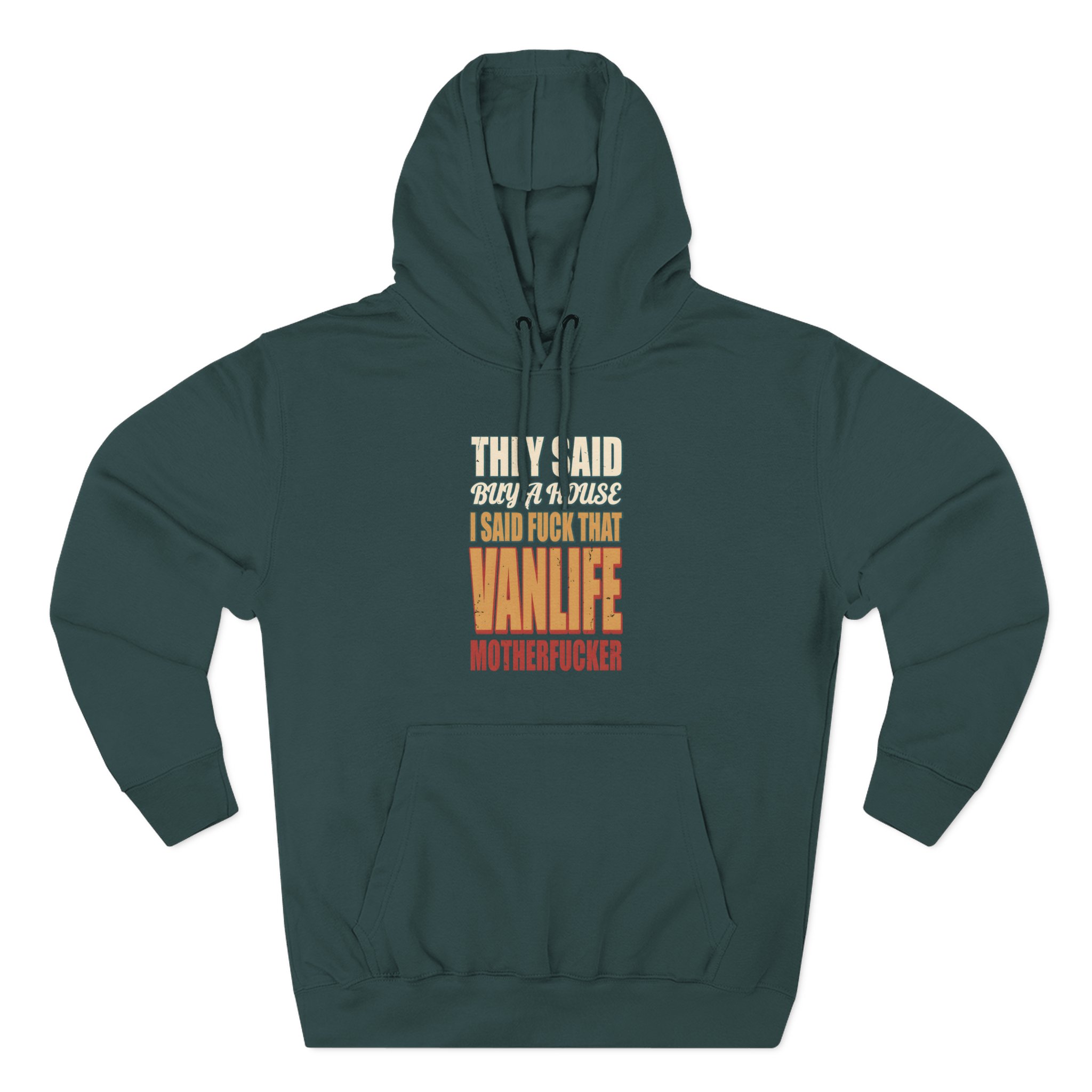 4867446192397218029_2048.jpeg Three-Panel Fleece Hoodie - "They Said Buy A House" Design F**K-Line