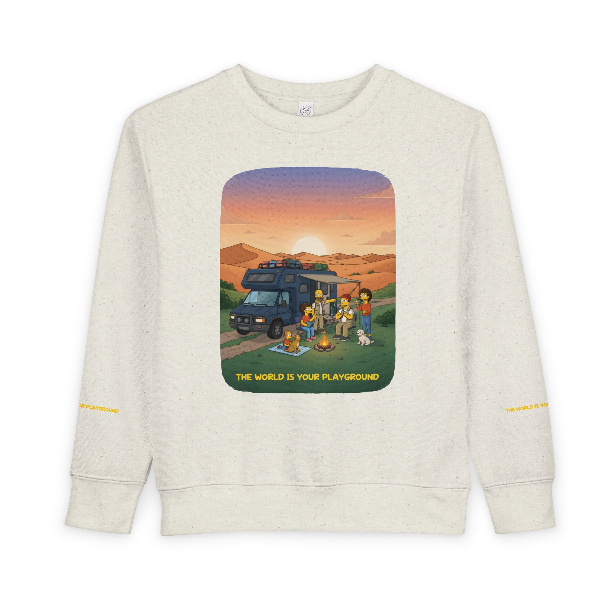 Toddler Sweatshirt - "The World Is Your playground" (Design Sitcom-Line)