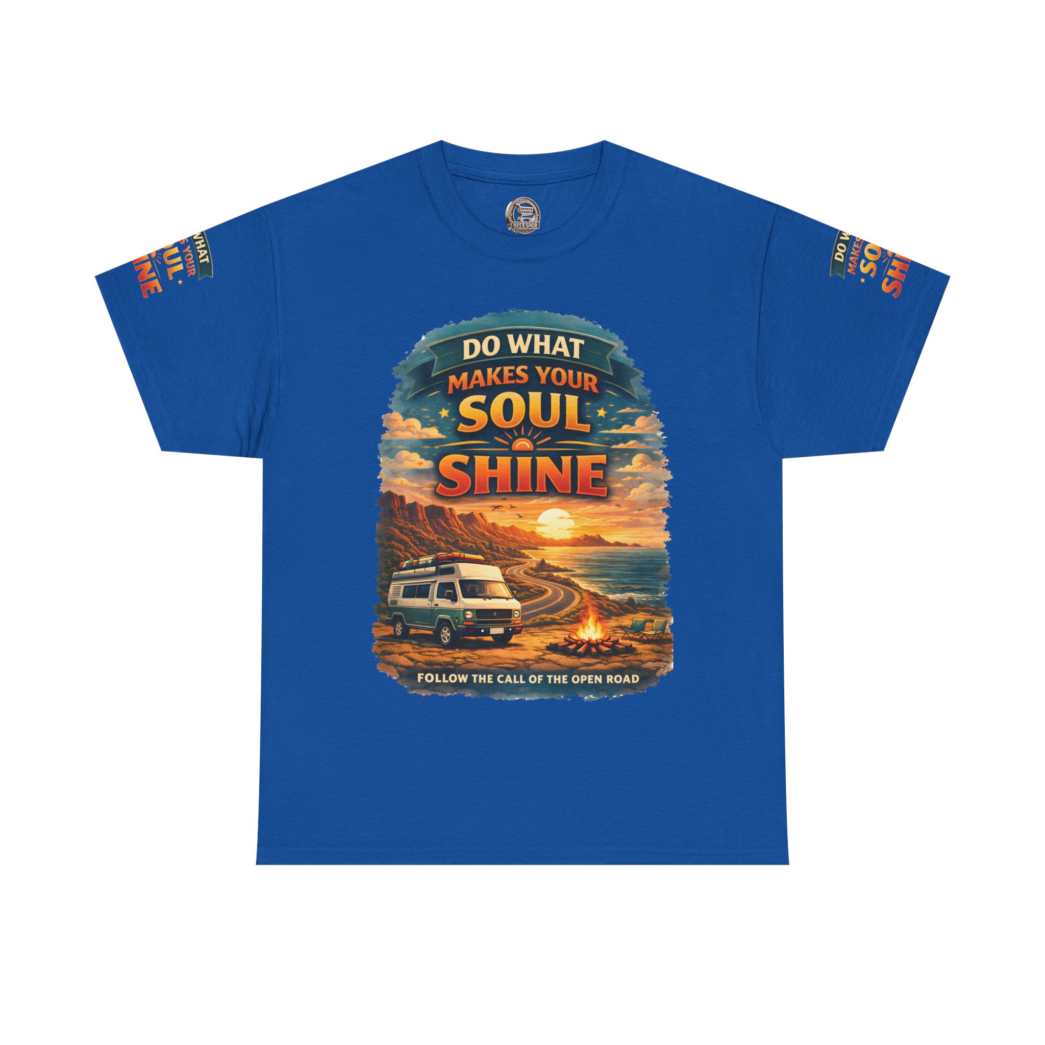 Unisex Heavy Cotton Tee — "Do What Makes Your Soul Shine" Design Scenic-Line