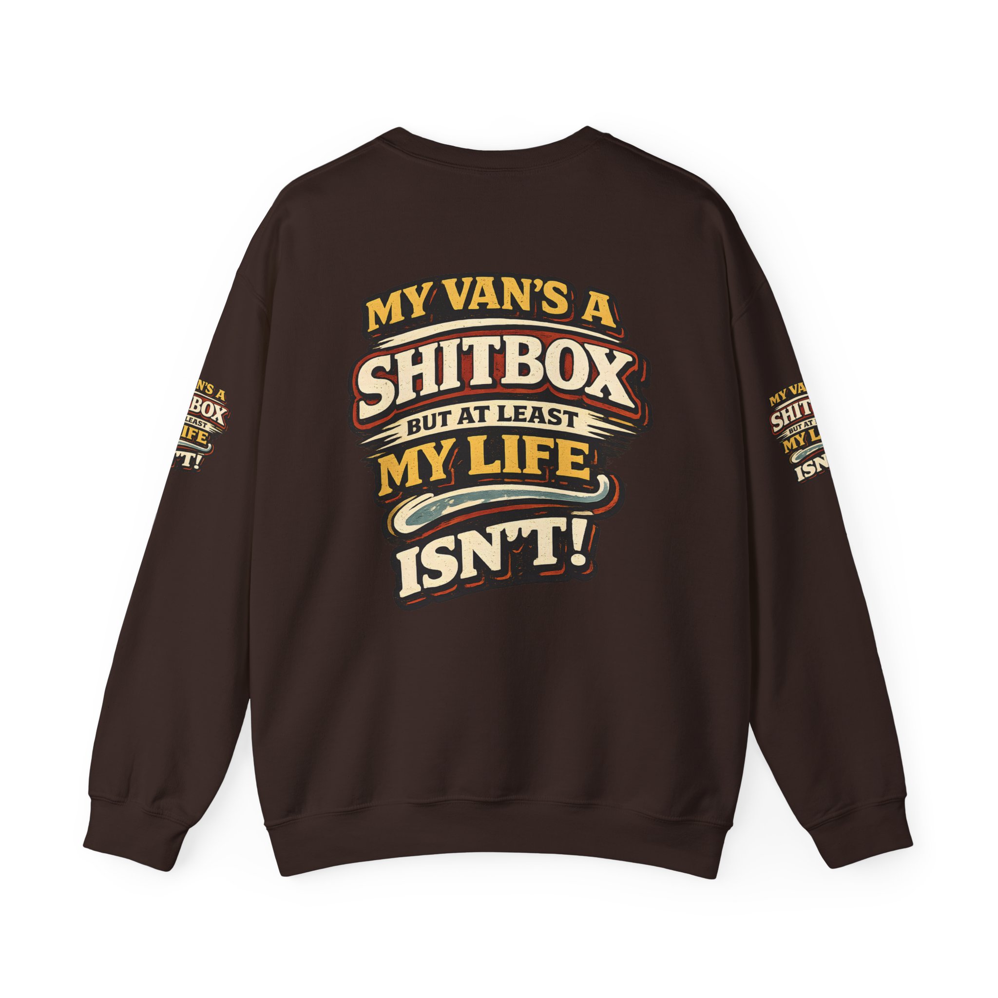 4901681360027666117_2048.jpeg Unisex Heavy Blend™ Crewneck Sweatshirt — "My Van`s A Shitbox" Design F**K-Line
