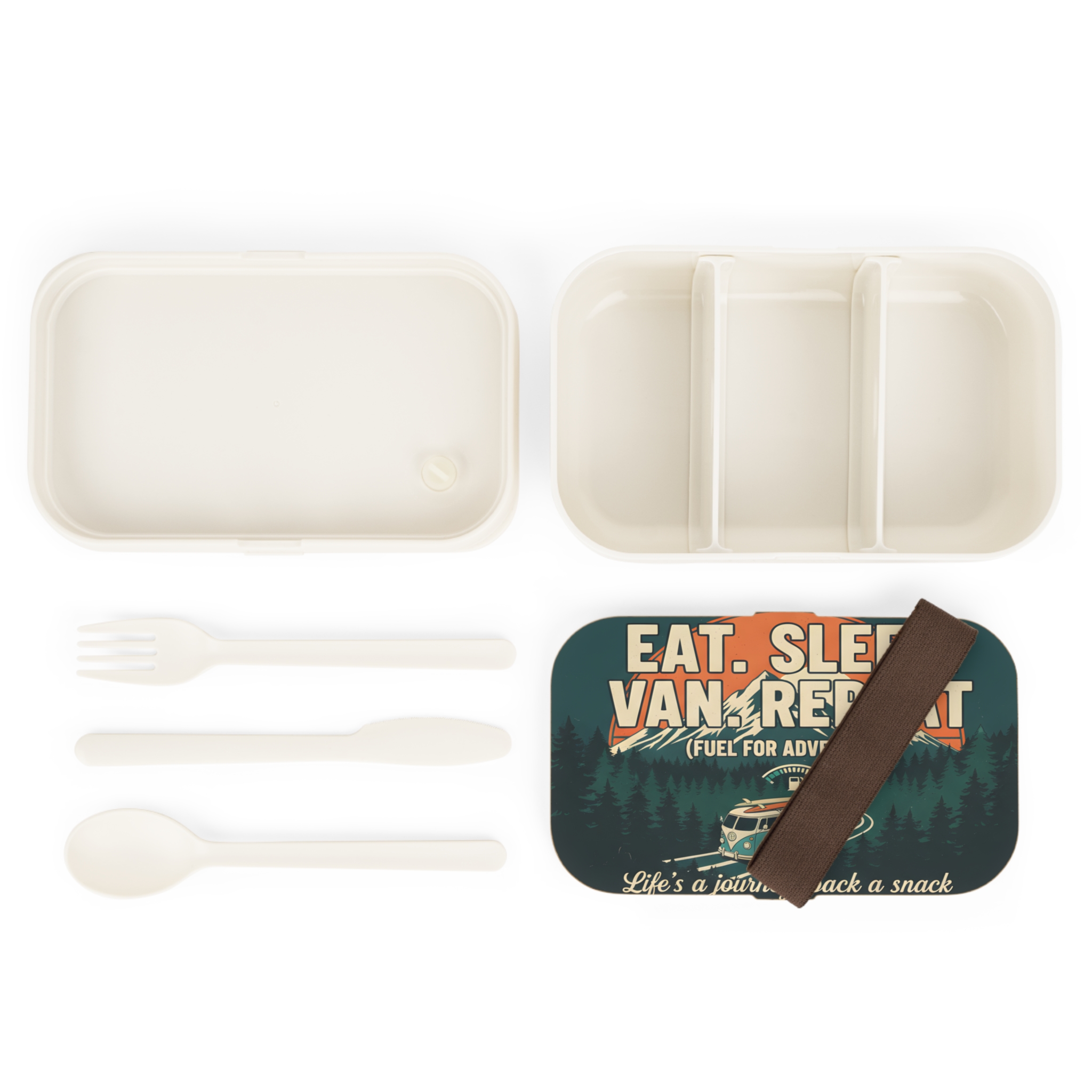 Adventure Camper Bento Box — "Eat. Sleep. Van. Repeat" Camper Van Adventure Lunchbox