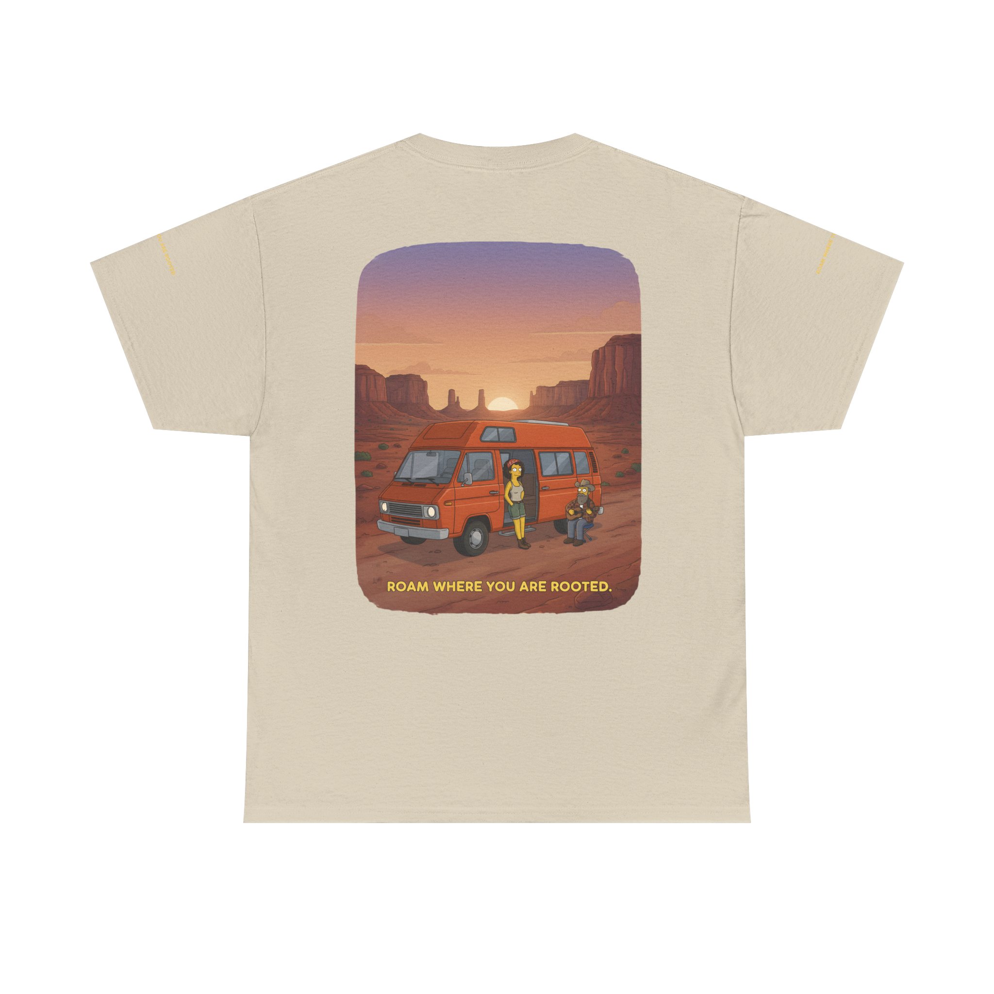 Unisex Heavy Cotton Tee — "Roam Where You Are Rooted" Design Sitcom-Line