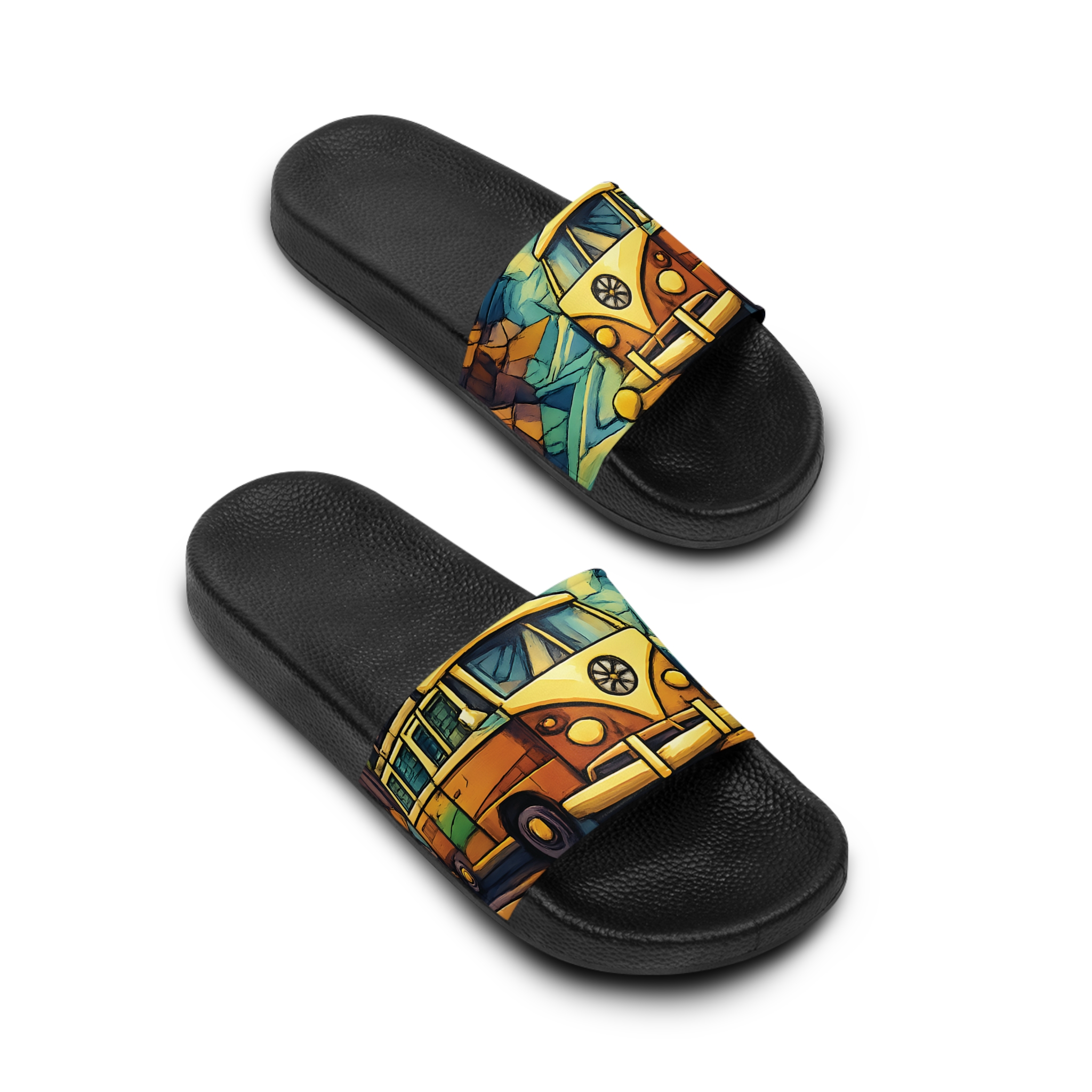 4926248012236061879_2048.jpeg Women's Slide Sandals - Vintage Camper Slides (Cubic-Line)