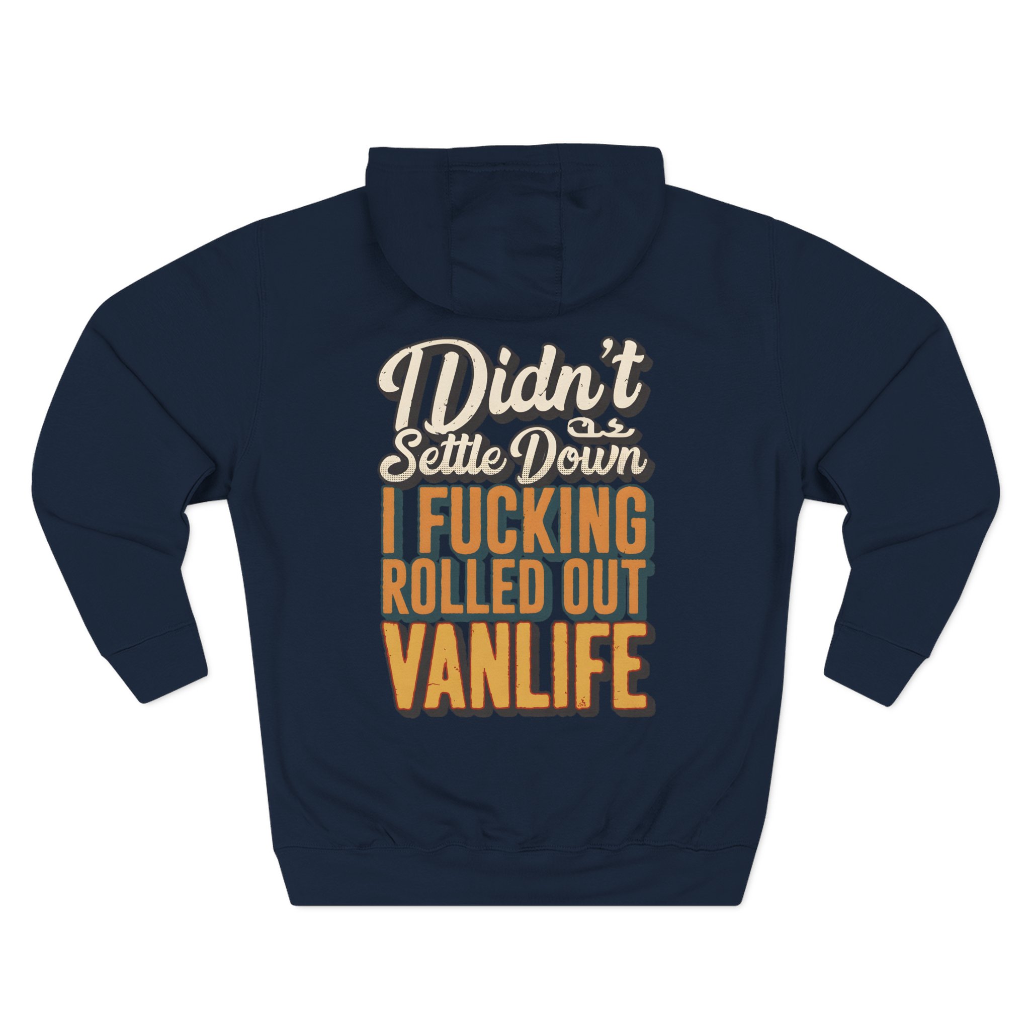 Three-Panel Fleece Hoodie - "Dind´t Settle Down" Design F**K-Line