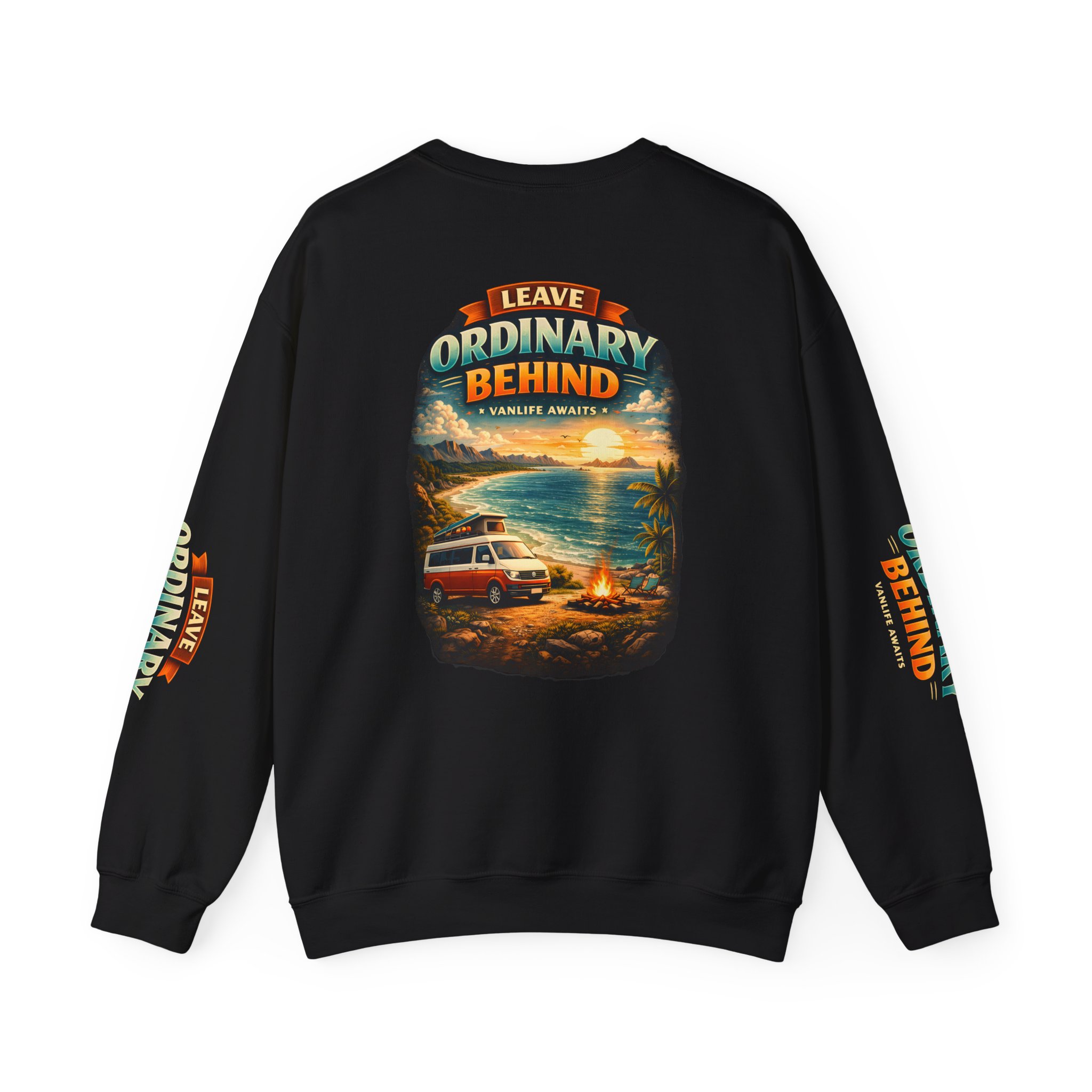 Unisex Heavy Blend™ Crewneck Sweatshirt — "Leave Ordinary Behind" Design Scenic-Line