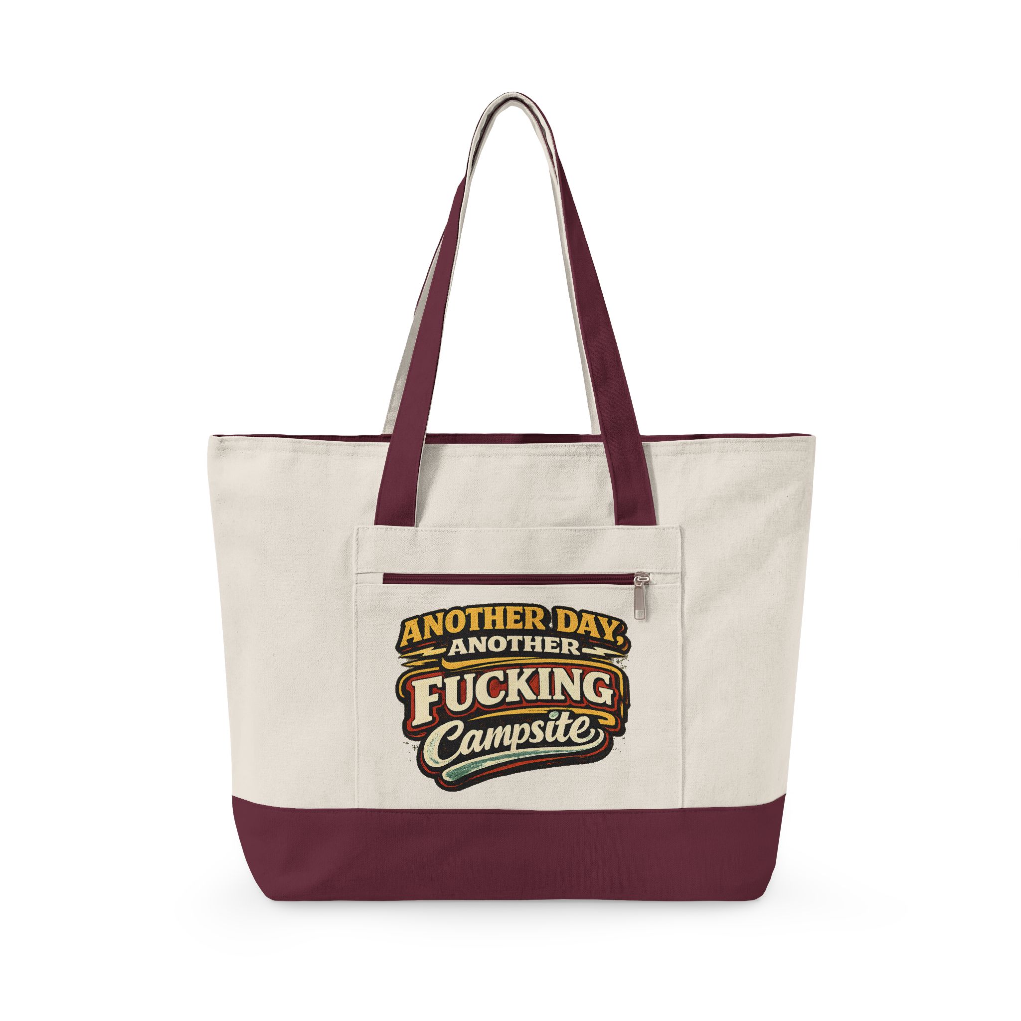 Zippered Canvas Tote — "Another Day" (Design F**K-Line)