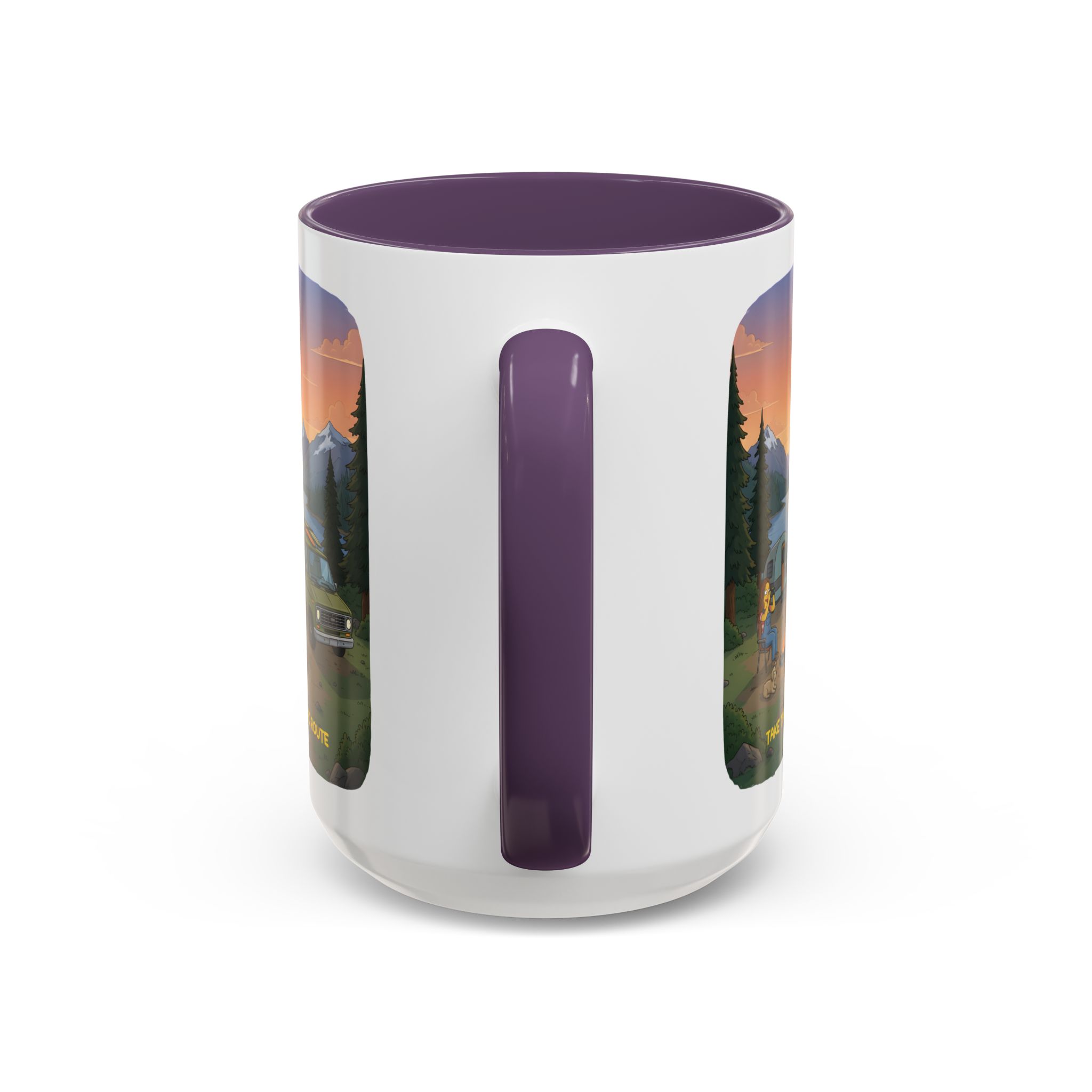 4958024495815343307_2048.jpeg Accent Coffee Mug (11, 15oz) — "Take The Scenic Route" Design Sitcom-Line