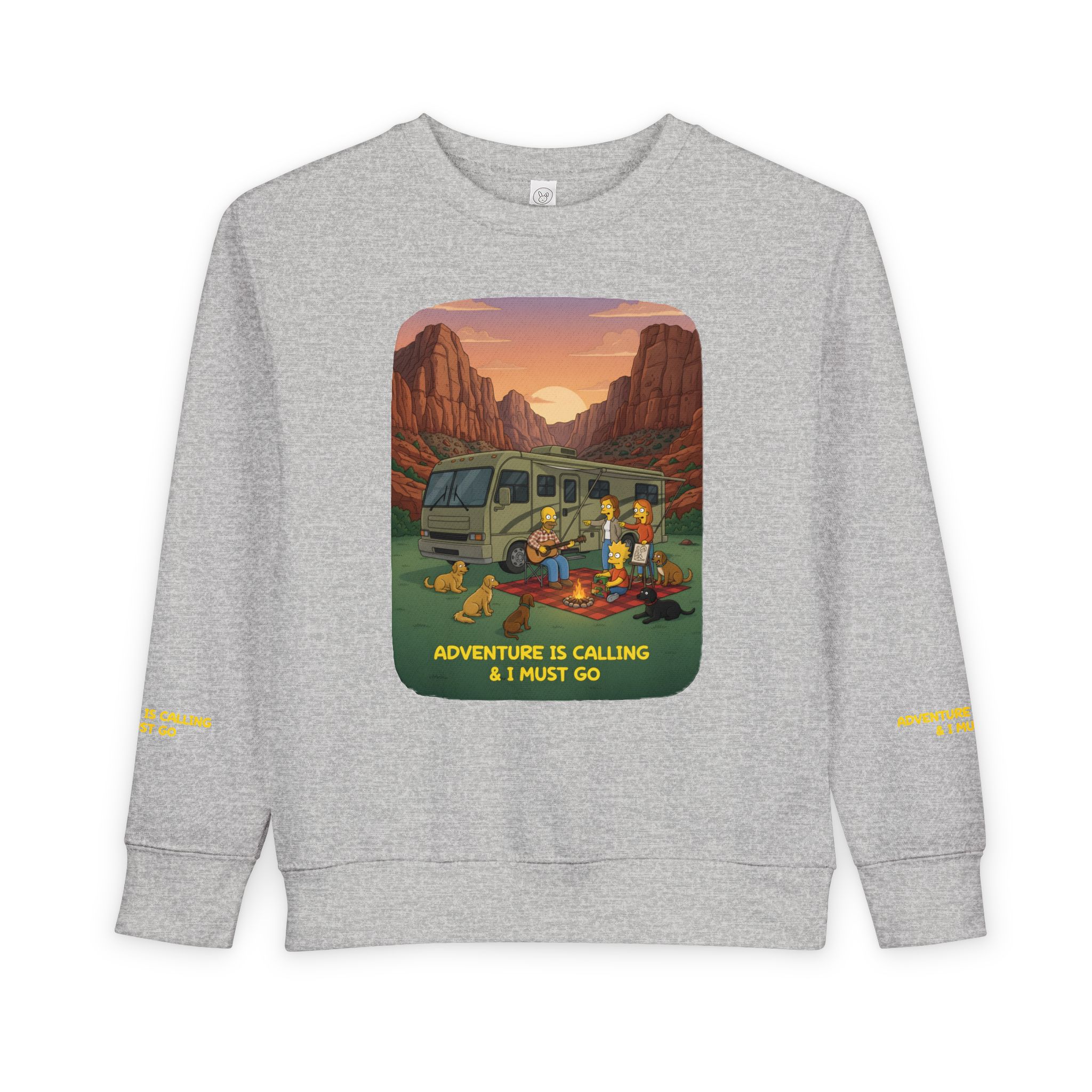 Toddler Sweatshirt - "Adventure Is Calling-I Must Go" (Design Sitcom-Line)
