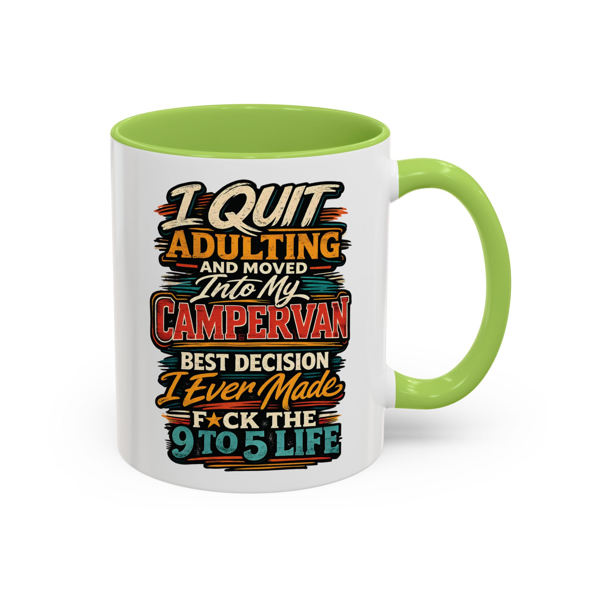 4970629153489922713_2048.jpeg Accent Coffee Mug (11, 15oz) — "I Quit Adulting" Design F**K-Line
