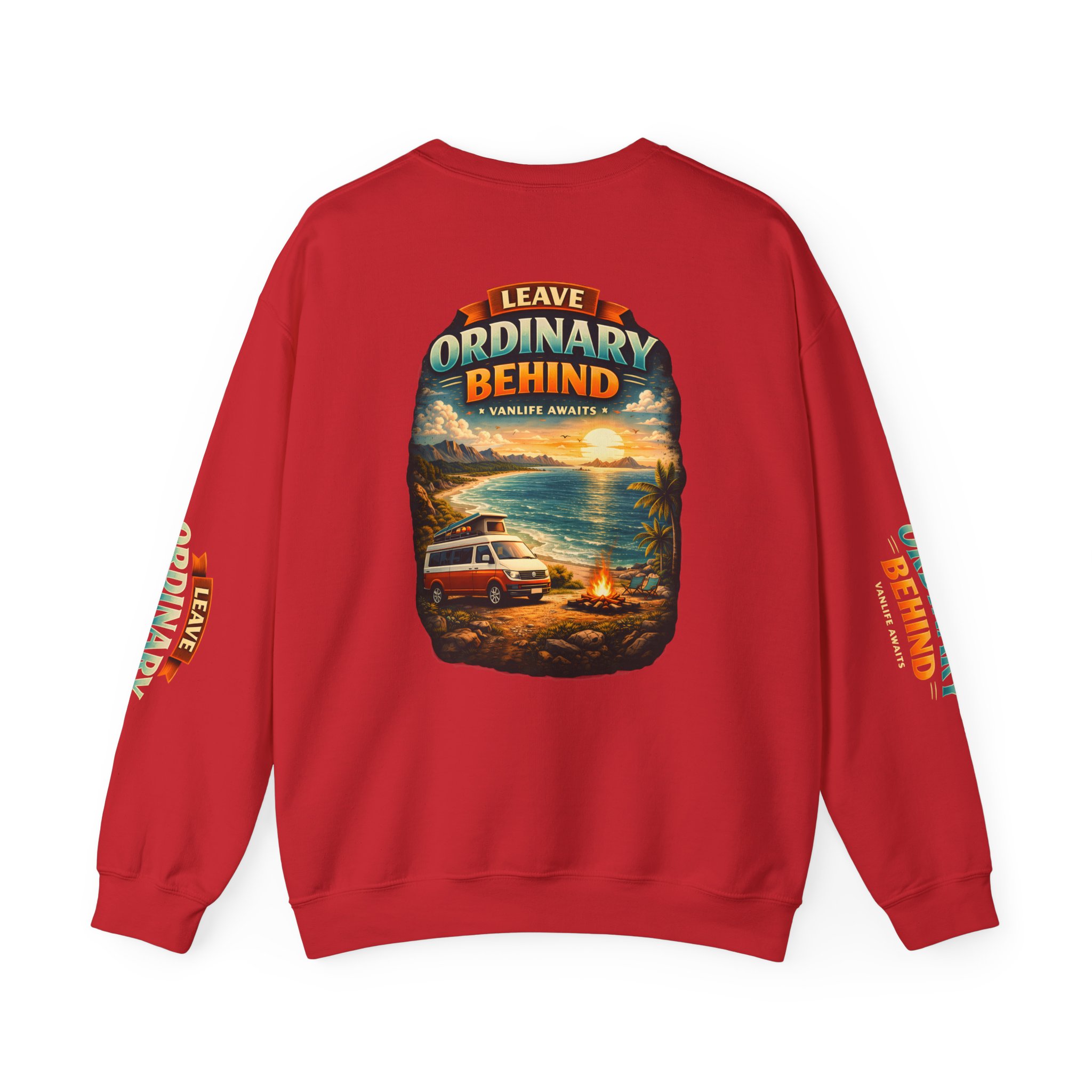 Unisex Heavy Blend™ Crewneck Sweatshirt — "Leave Ordinary Behind" Design Scenic-Line