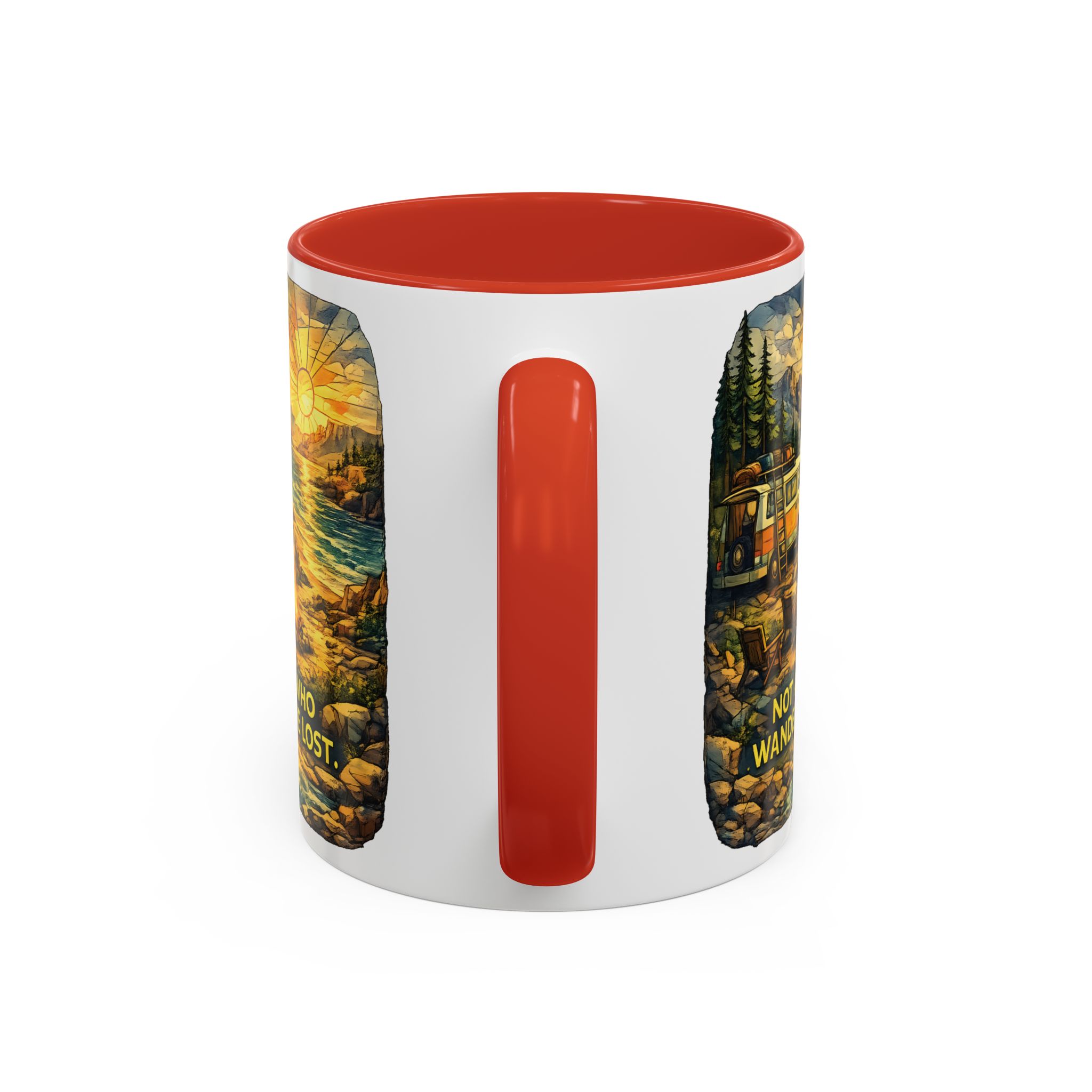 4976513260172812695_2048.jpeg Accent Coffee Mug (11, 15oz) — "Not All Who Wander Are Lost" Design Cubic-Line