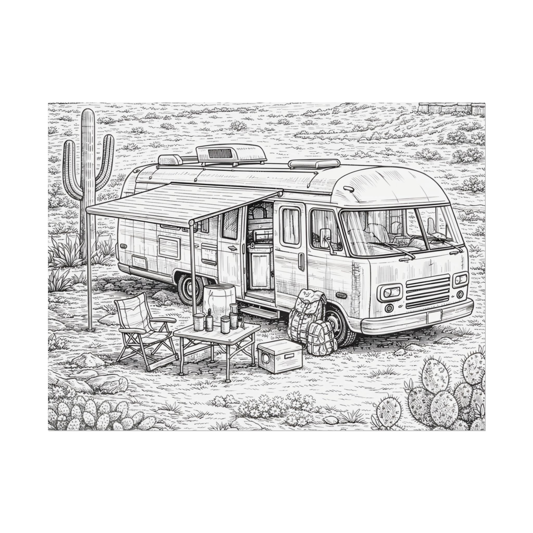 4977009552918451237_2048-1.jpeg Campervan Poster — Vintage RV Camping Landscape Wall Art