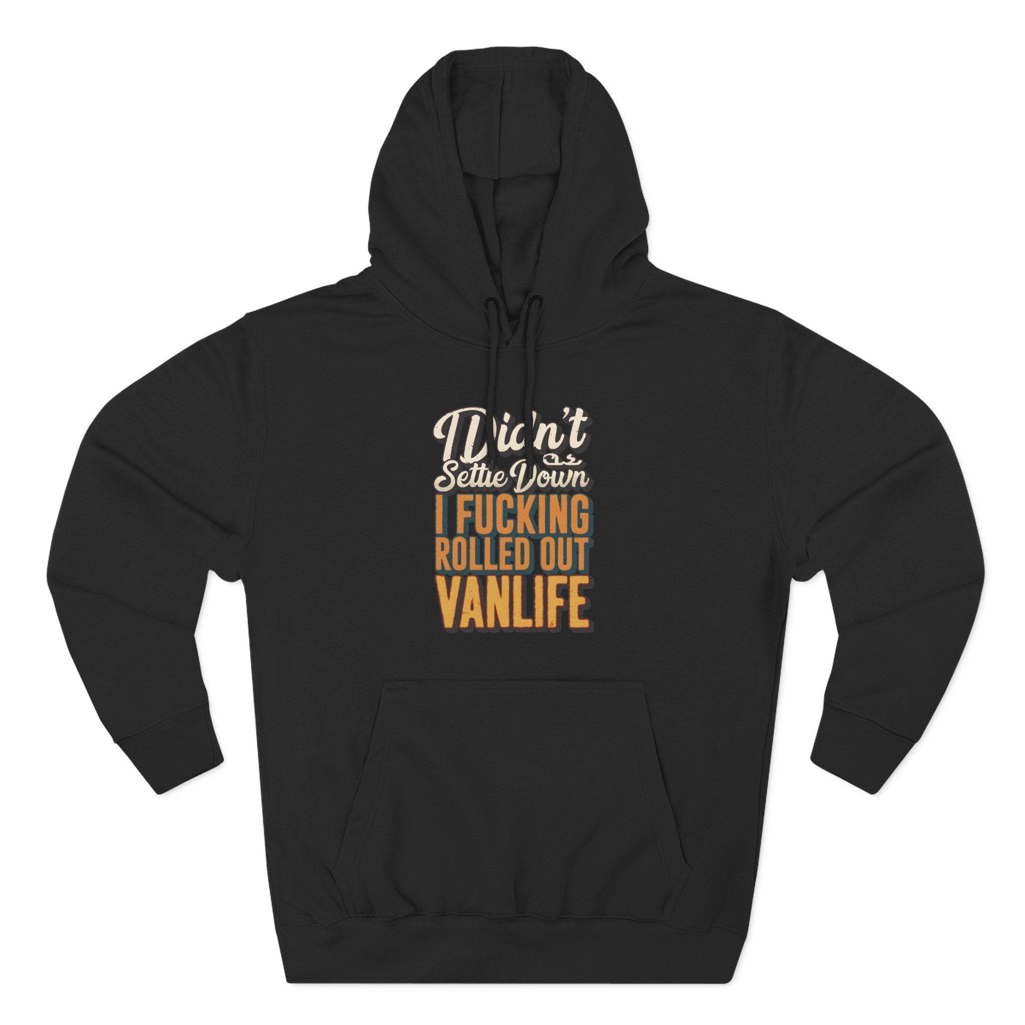 Three-Panel Fleece Hoodie - "Dind´t Settle Down" Design F**K-Line
