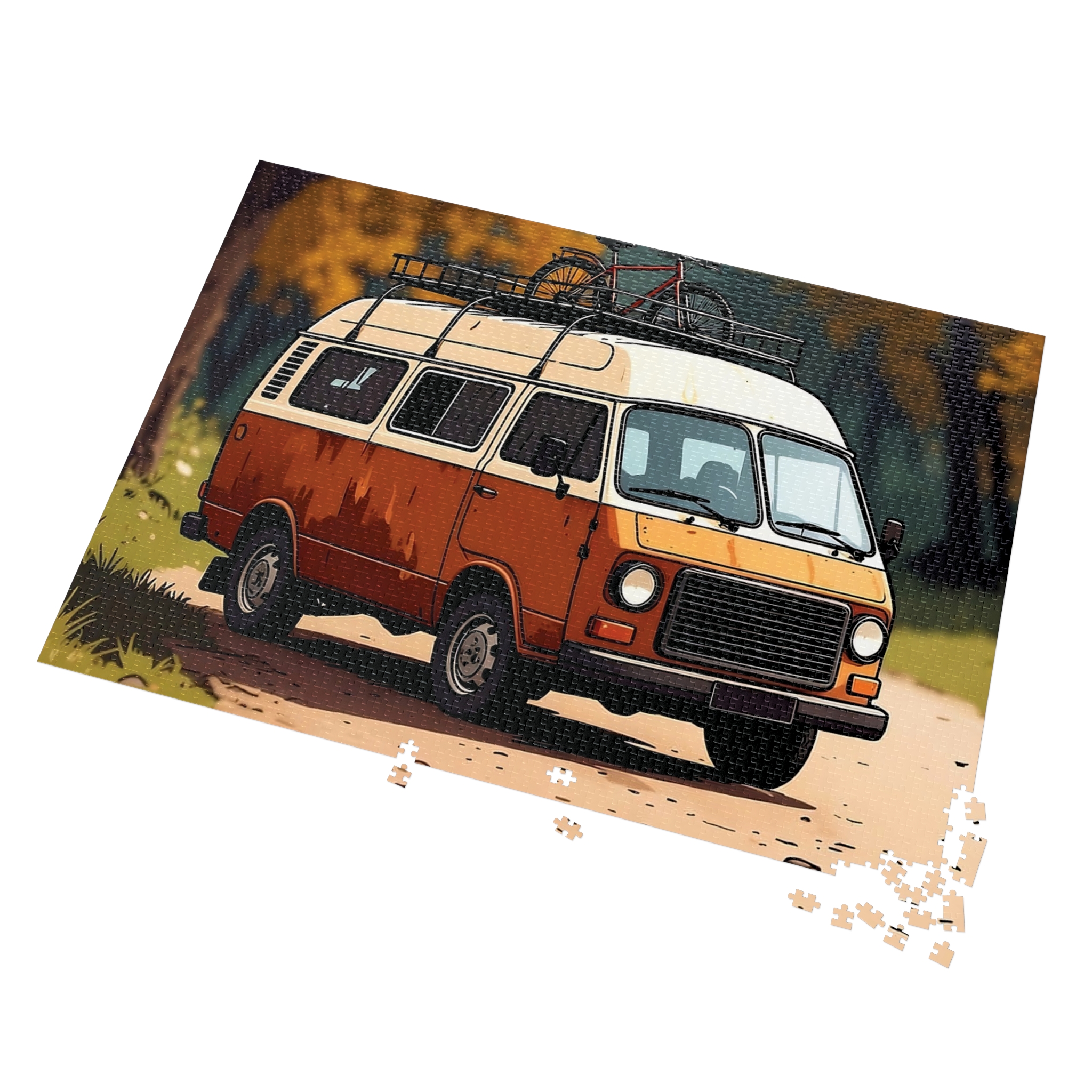 Jigsaw Puzzle with Tin — Scenic Road Trip Puzzle