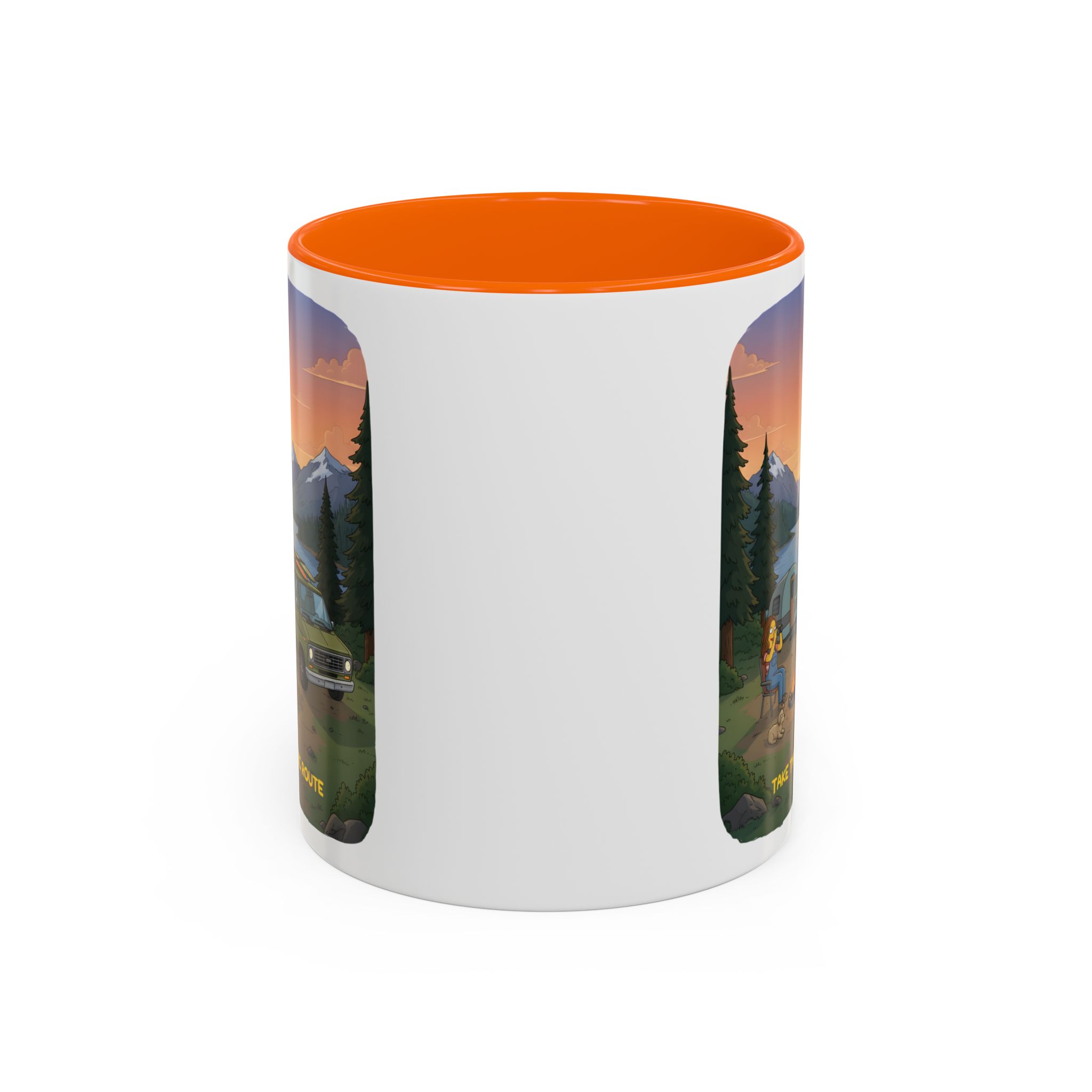 4987719677589202336_2048.jpeg Accent Coffee Mug (11, 15oz) — "Take The Scenic Route" Design Sitcom-Line