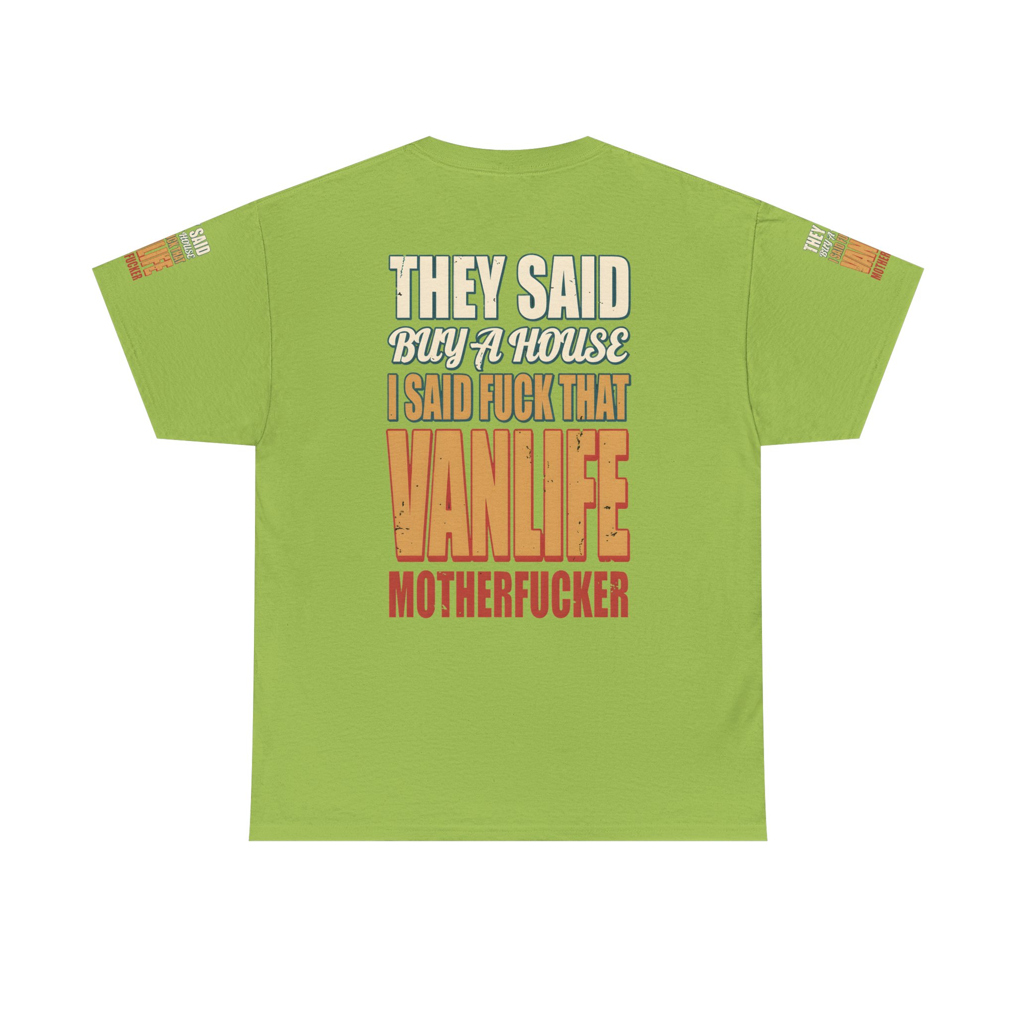 4996494745857652569_2048.jpeg Unisex Heavy Cotton Tee — "They Said Buy A House" Design F**K-Line