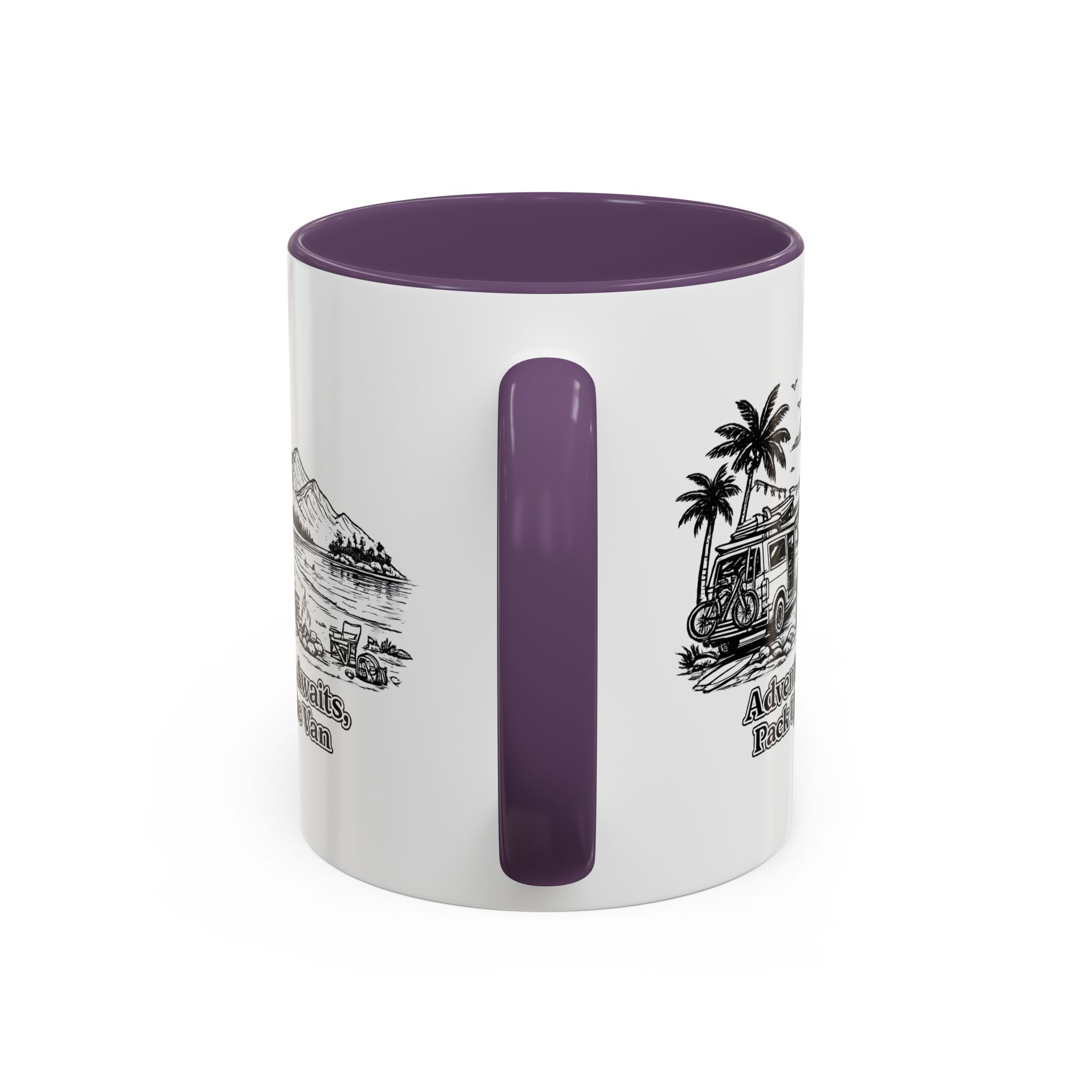 5005442769175742826_2048.jpeg Accent Coffee Mug (11, 15oz) — "Adventure Awaits,Pack Up The Van" Design Minimal-Line