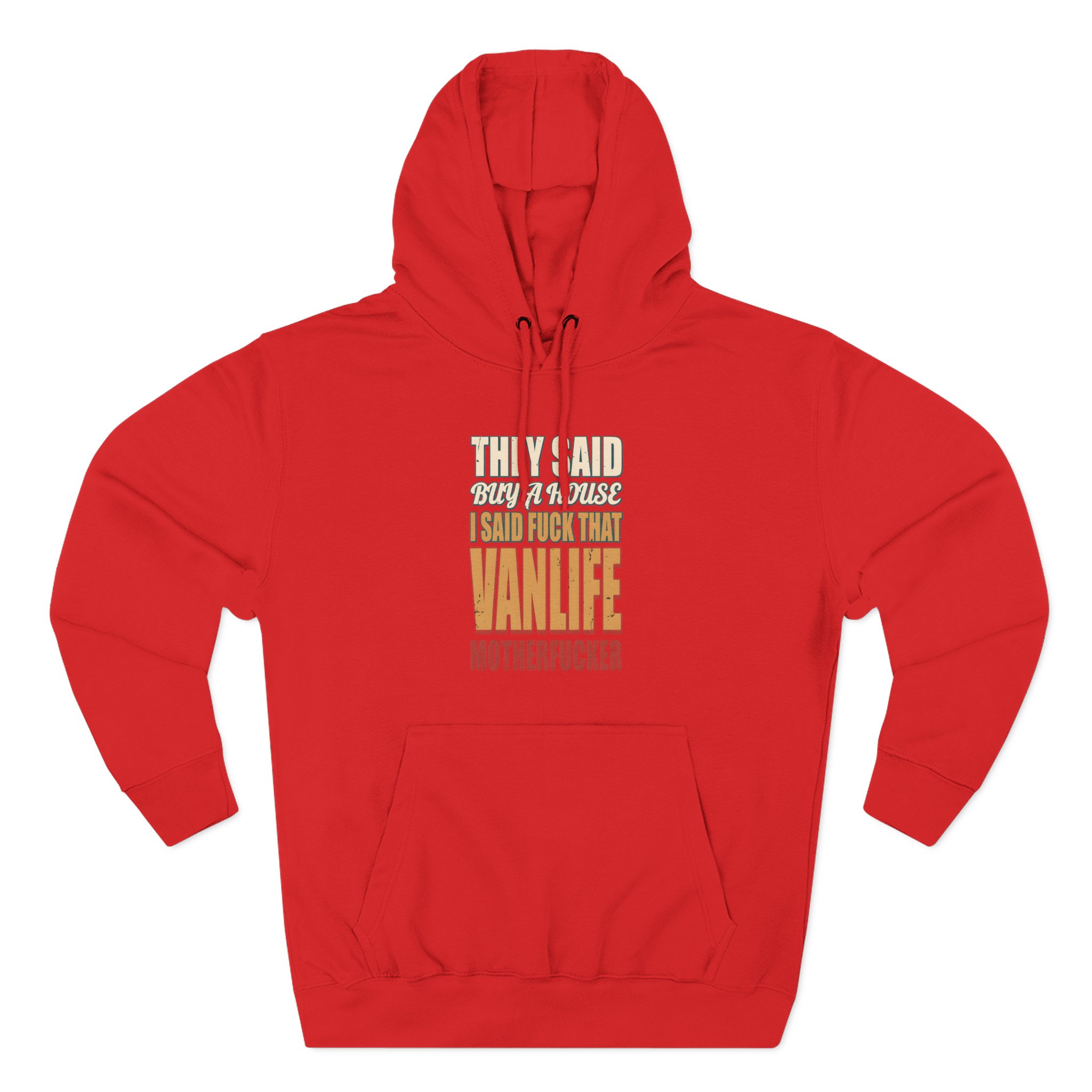 5005989743656457384_2048.jpeg Three-Panel Fleece Hoodie - "They Said Buy A House" Design F**K-Line