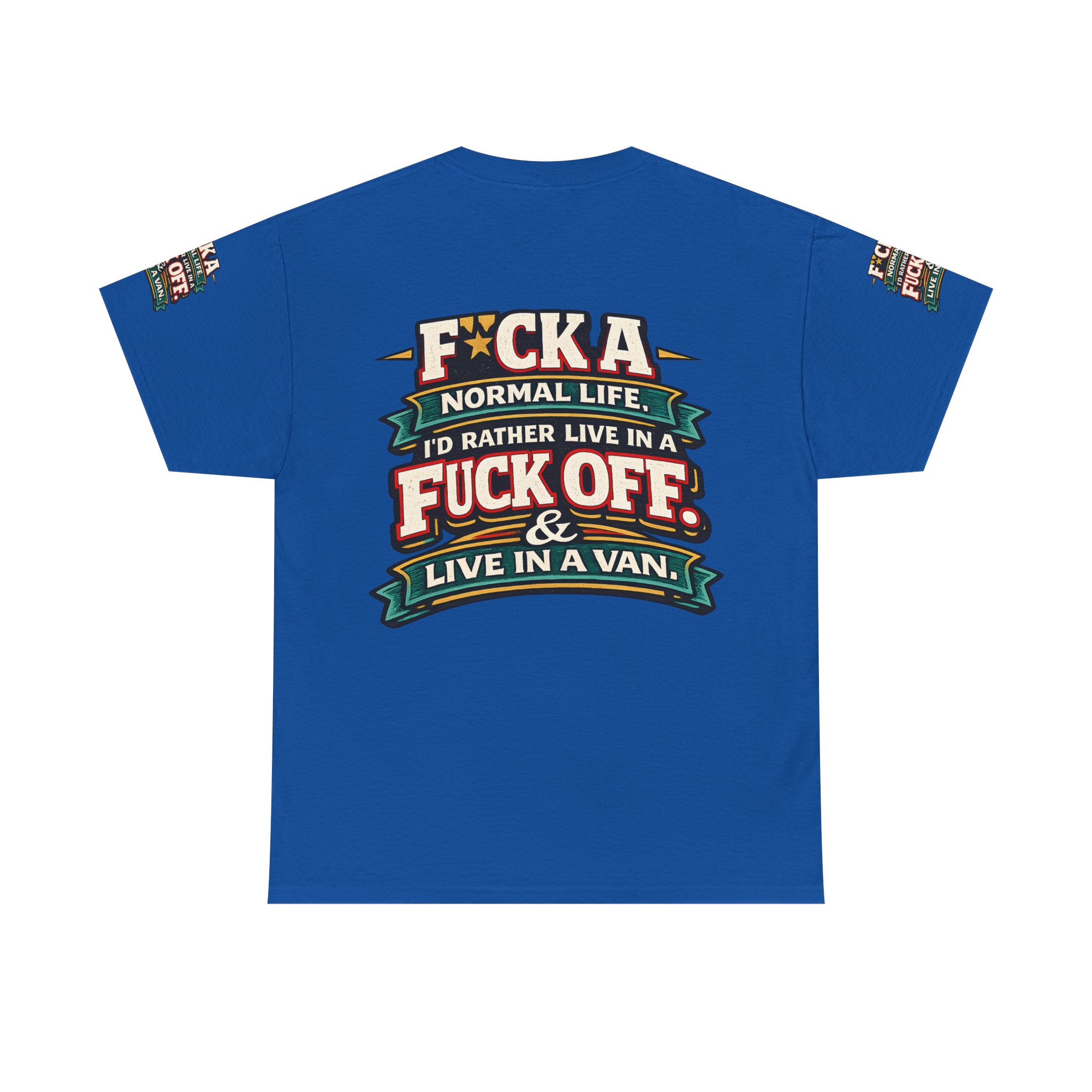 Unisex Heavy Cotton Tee — "Fuck A Normal Life" Design F**K-Line