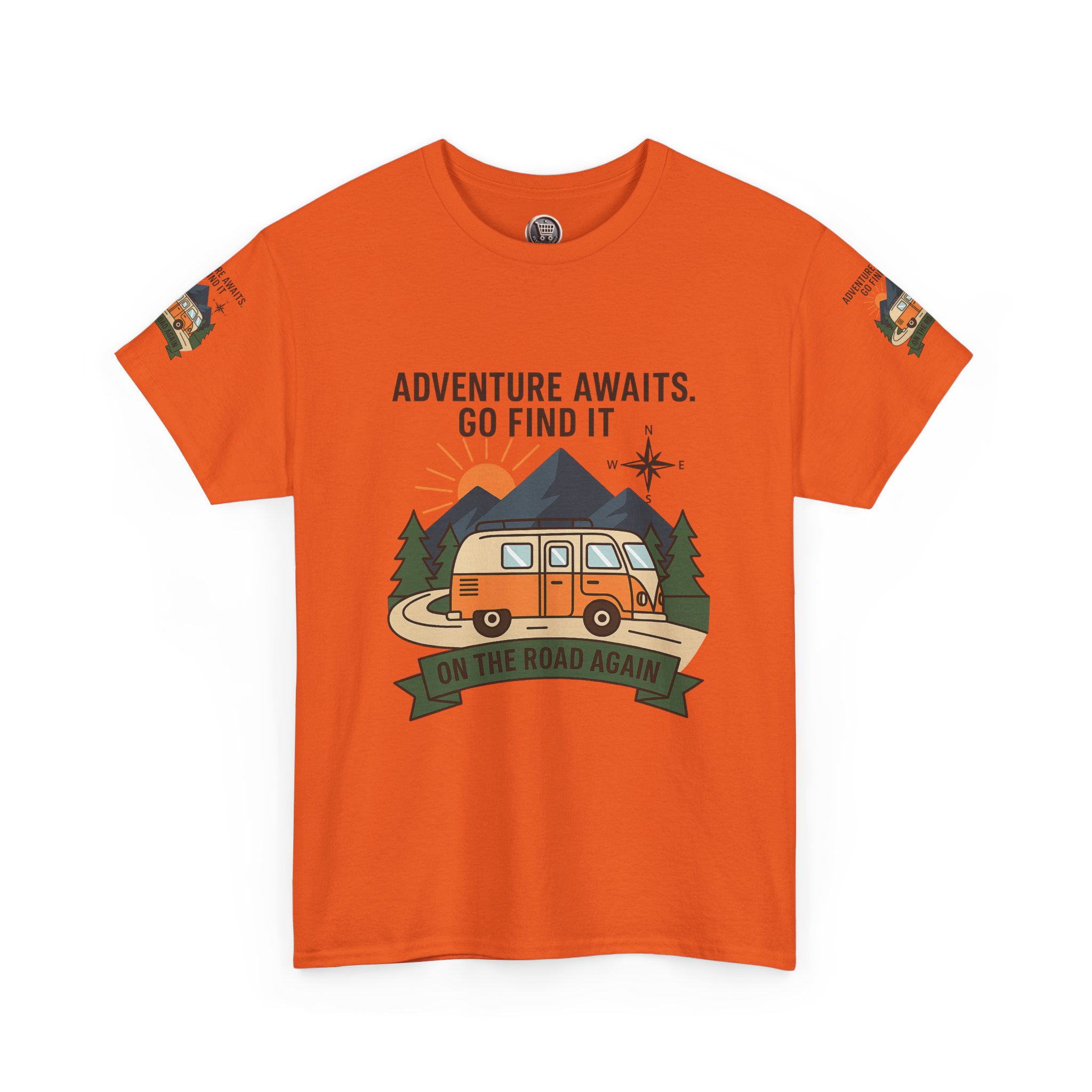 5010819578618765113_2048.jpeg Unisex Heavy Cotton Tee — 'Adventure Awaits. Go Find It' Camper Van T‑Shirt
