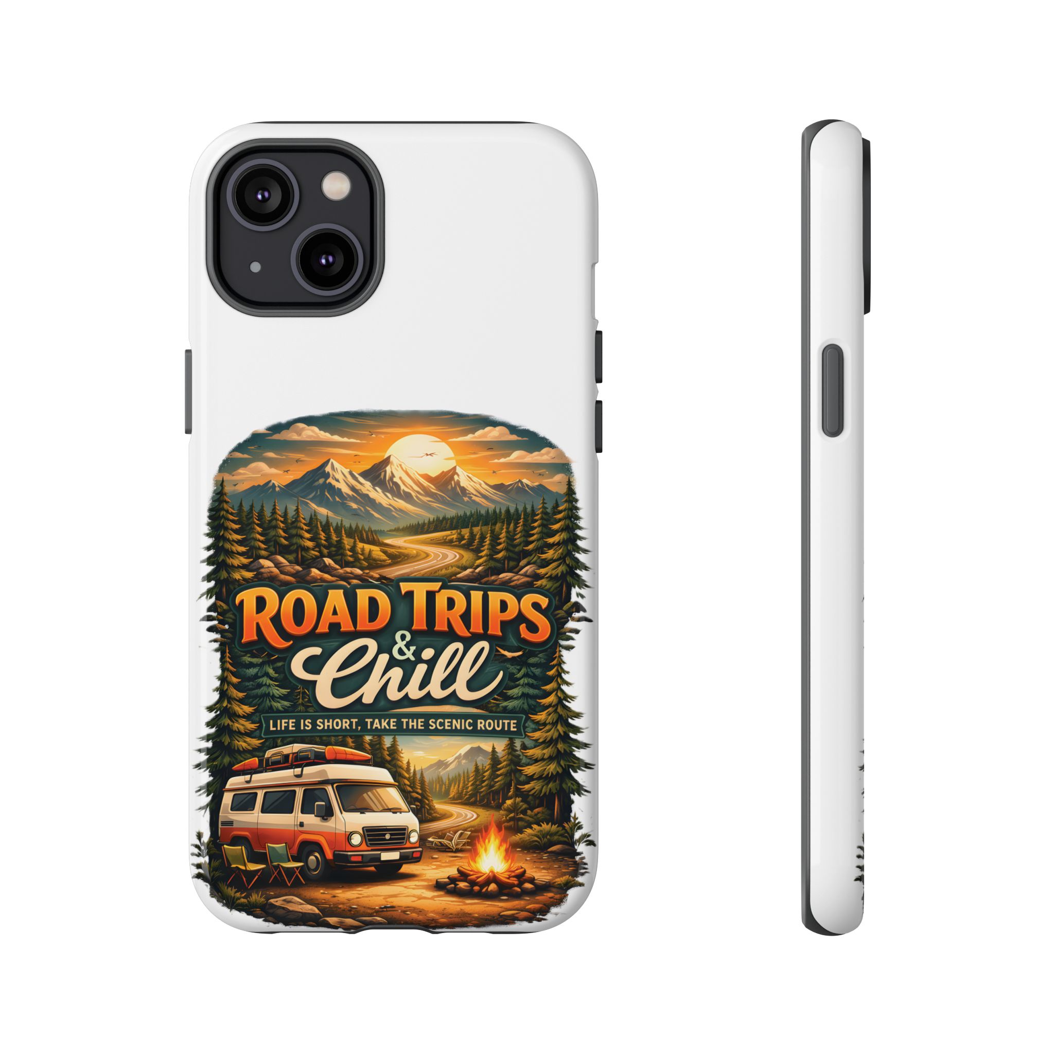Phone Case — "Road Trips and Chill" (Design Scenic-Line)