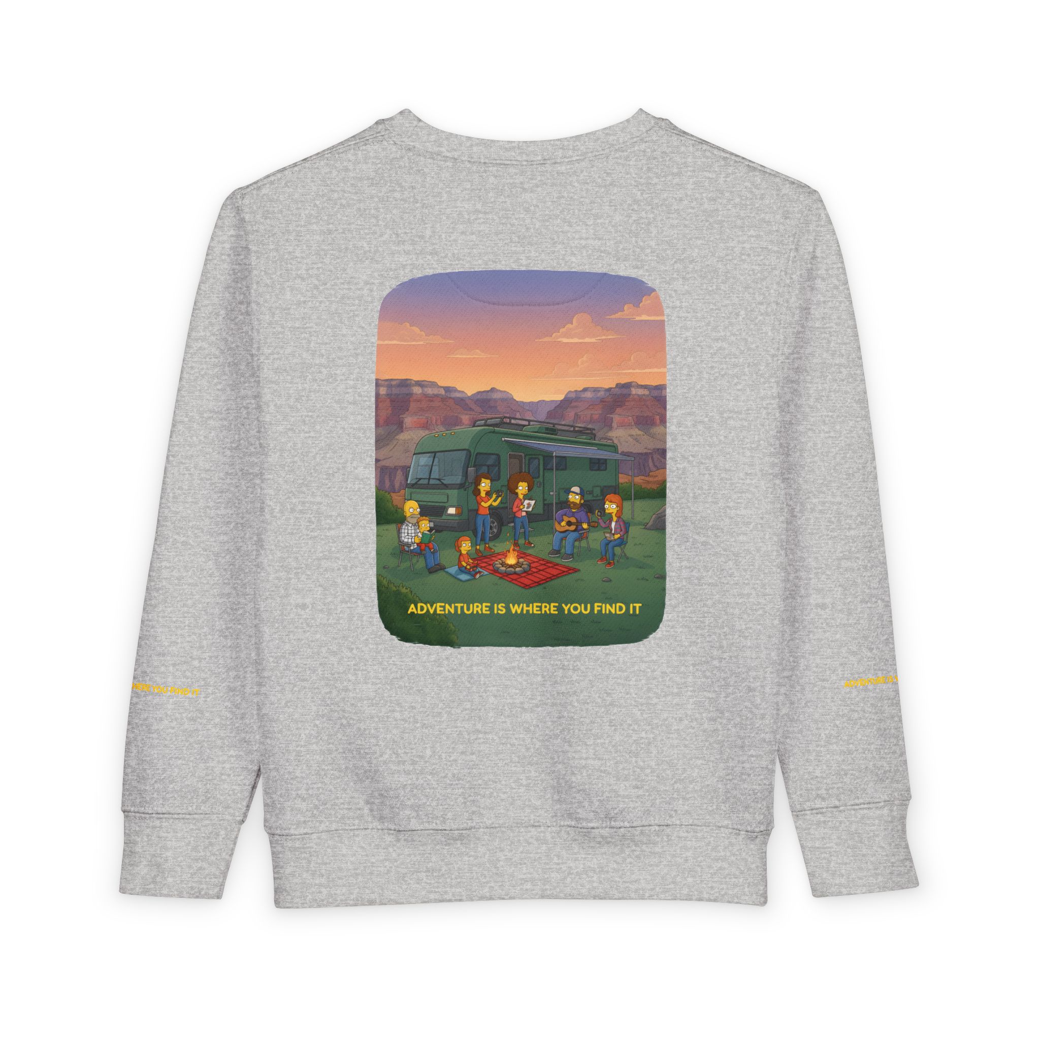 Toddler Sweatshirt - "Adventure Is Where You Find It" (Design Sitcom-Line)