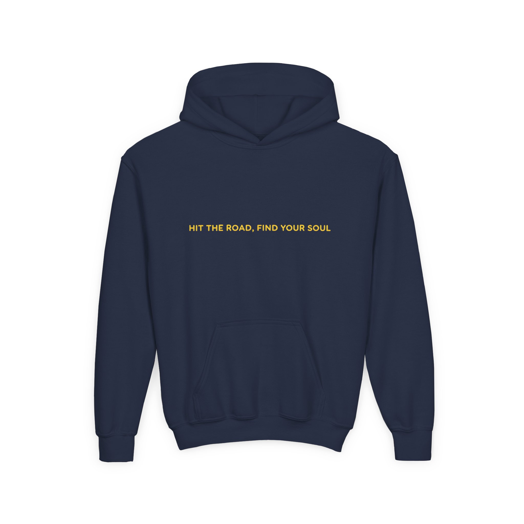 Youth Hoodie(Gildan) – "Hit The Road-Find Your Soul" (Design Sitcom-Line)