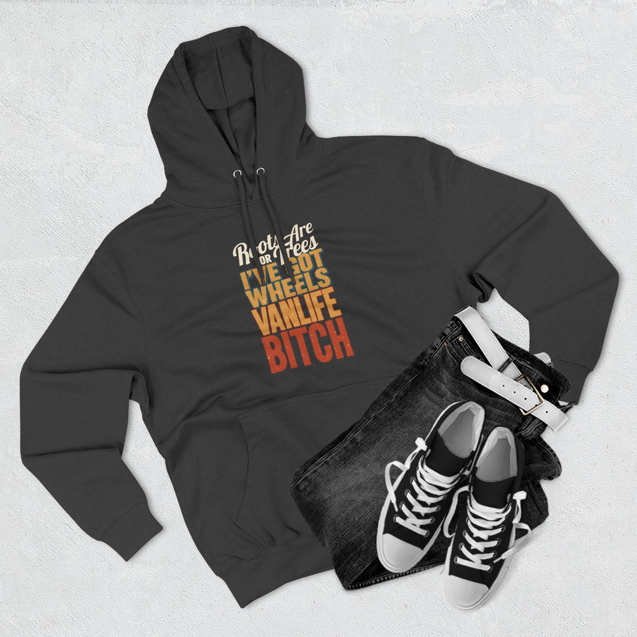 Three-Panel Fleece Hoodie - "Roots Are For Trees" Design F**K-Line