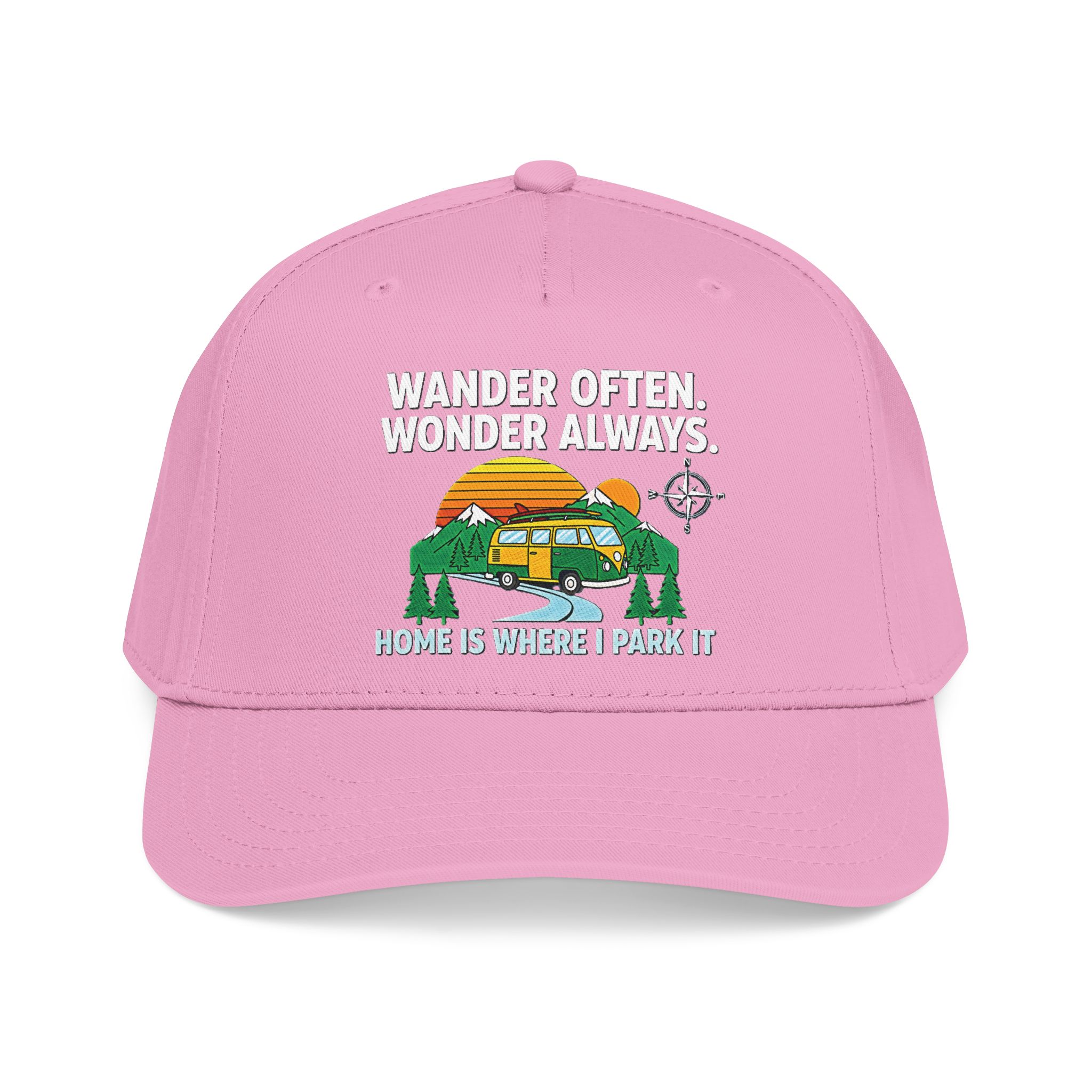 Baseball Cap — "Fueled by Exploration" Adventure Is My Compass Camper Hat