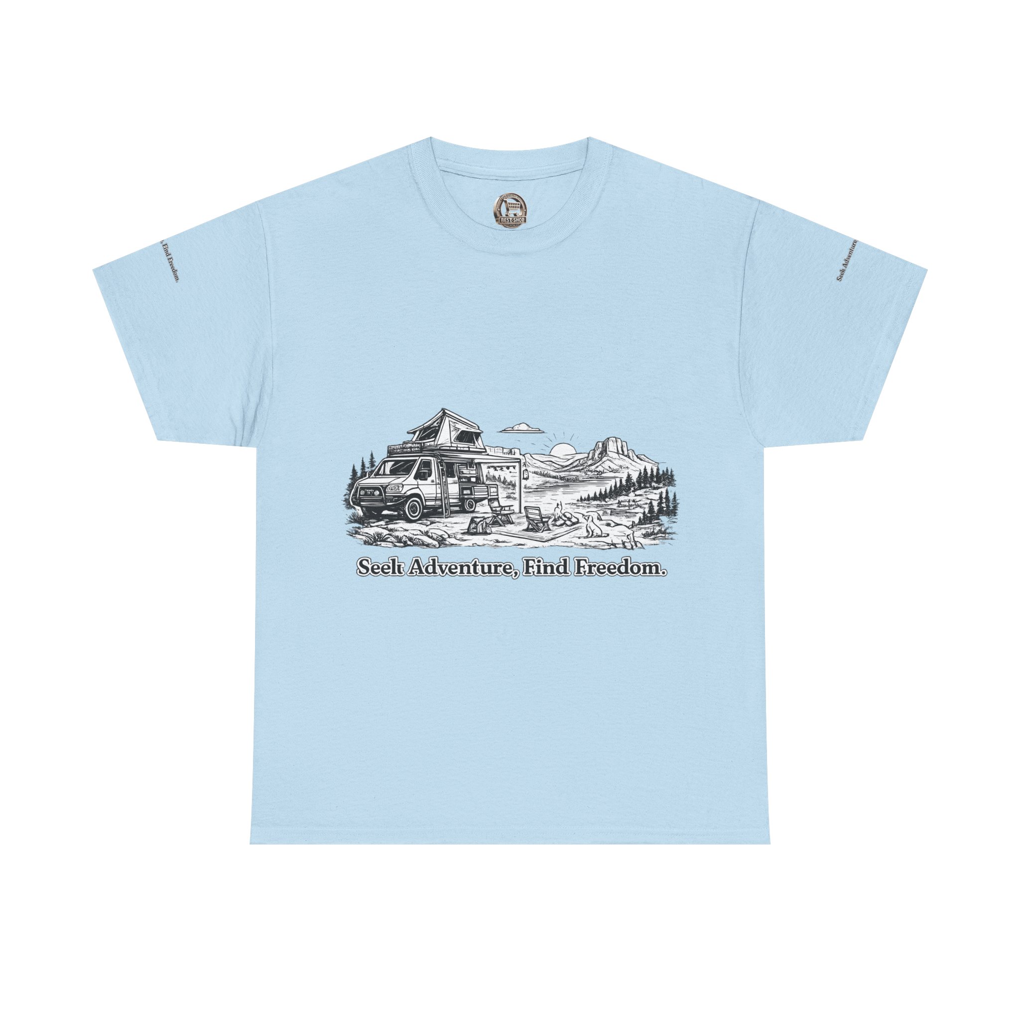 5068003028288329053_2048.jpeg Unisex Heavy Cotton Tee — "Seek Adventure, Find Freedom" Design Minimal-Line