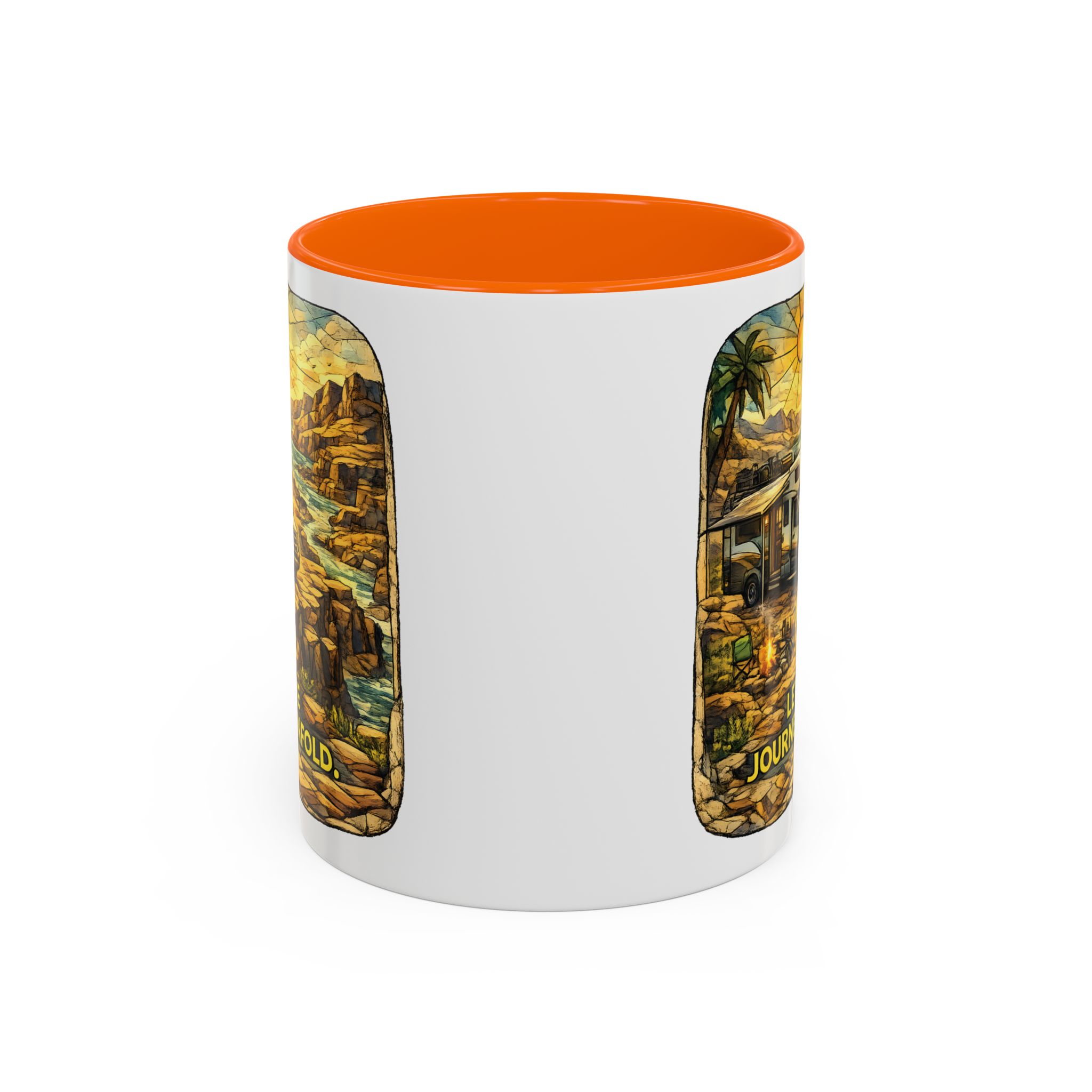 5085840194705867563_2048.jpeg Accent Coffee Mug (11, 15oz) — "Let The Journey Unfold" Design Cubic-Line