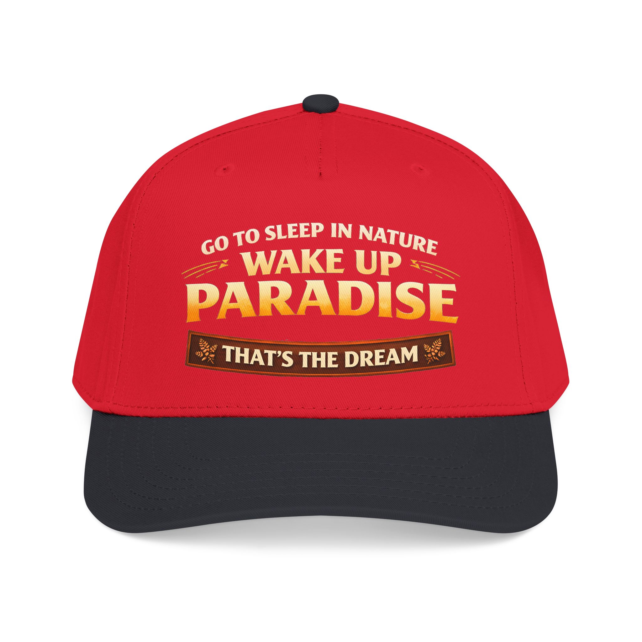 Baseball Cap - "Go sleep Nature-Wake Up Paradise" Design Scenic-Line