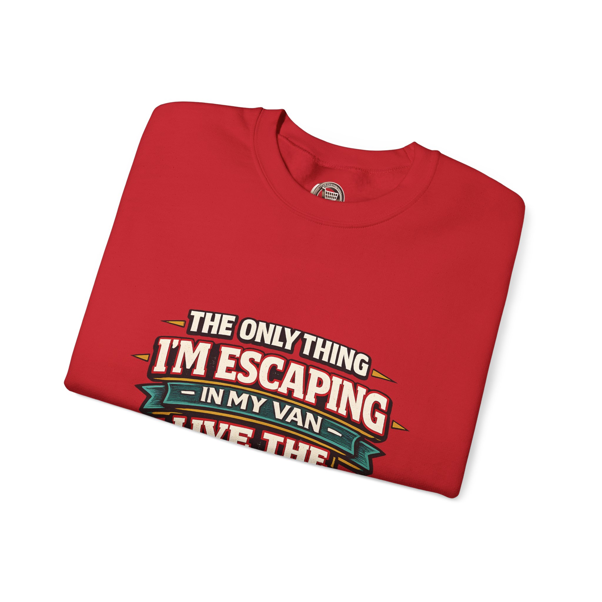Unisex Heavy Blend™ Crewneck Sweatshirt — "The Only Thing I´m Escaping" Design F**K-Line