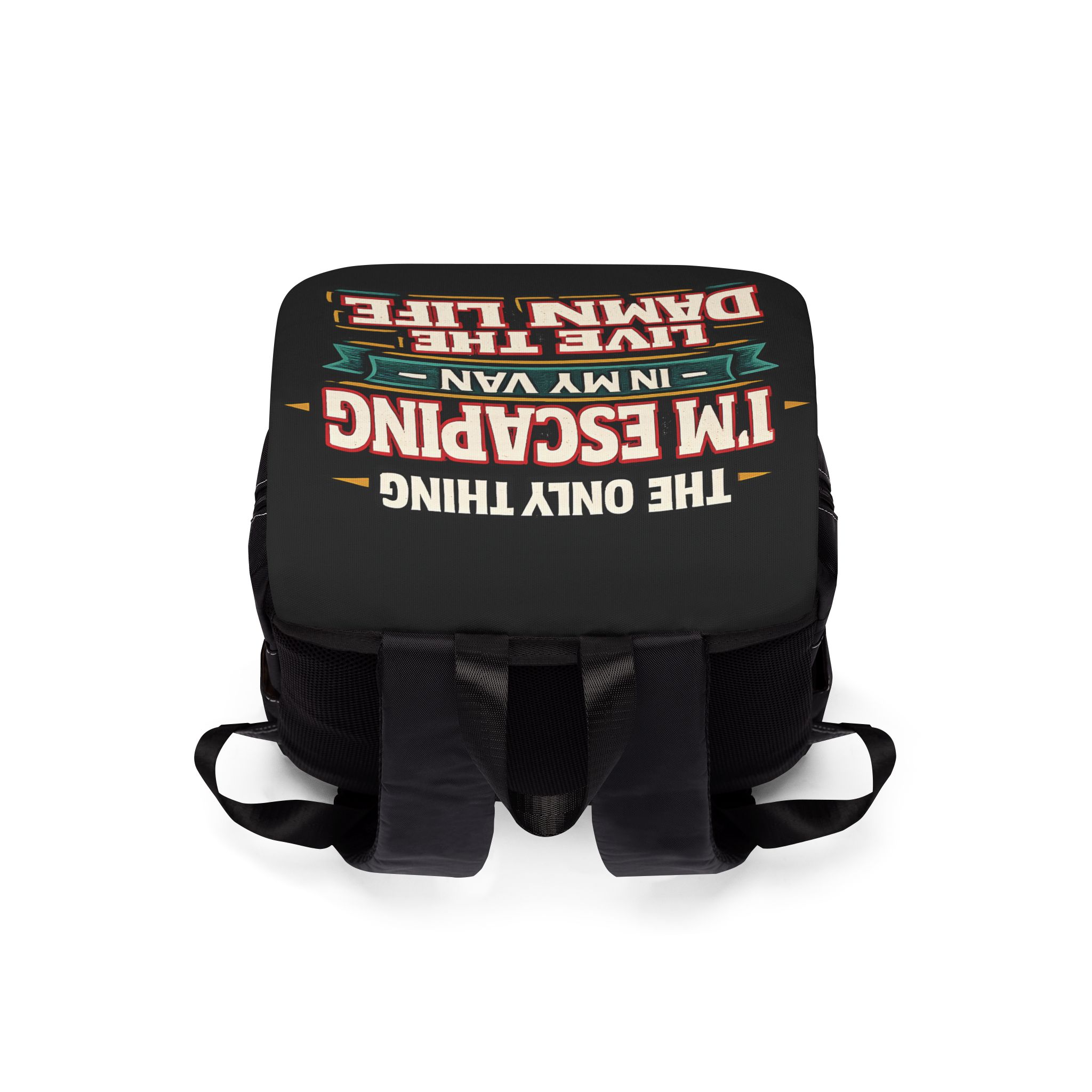 Unisex Casual Shoulder Backpack — "The Only Thing I´m Escaping" Design F**K-Line