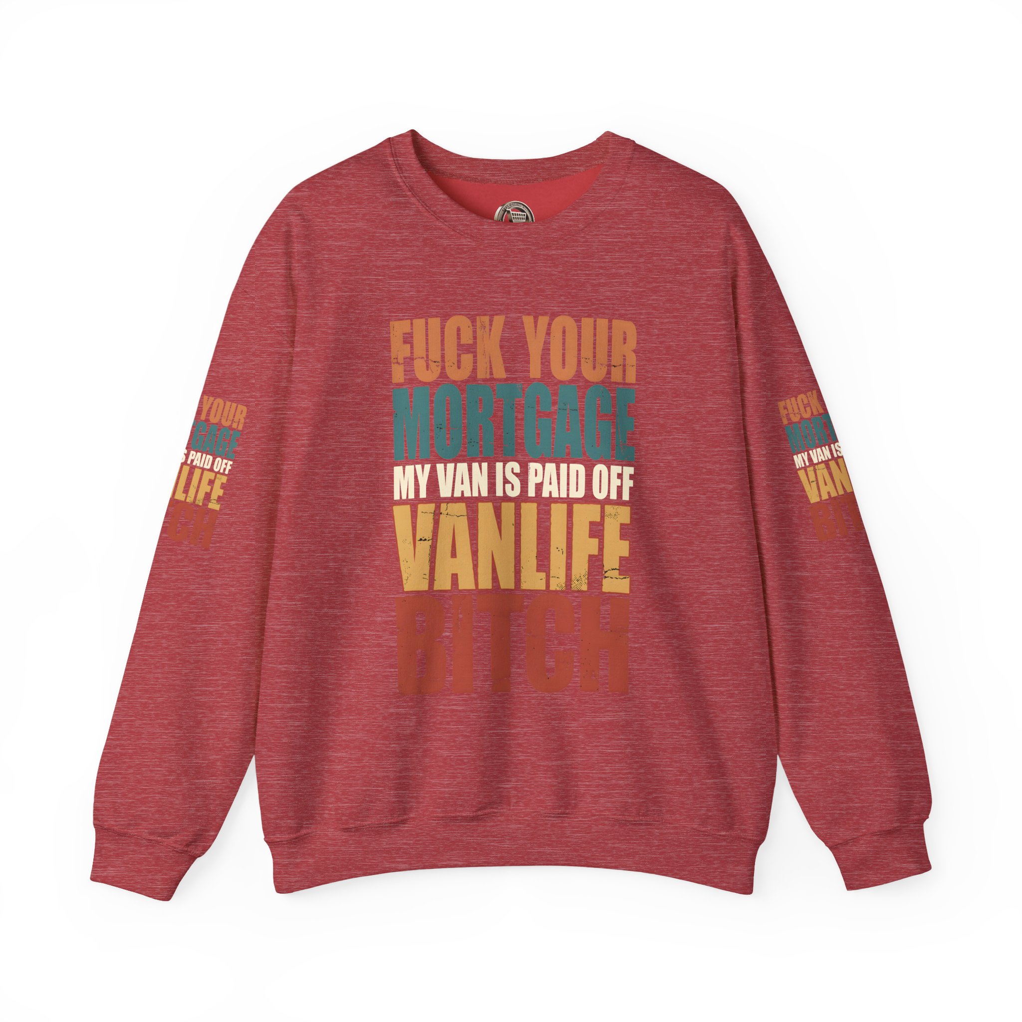 Unisex Heavy Blend™ Crewneck Sweatshirt — "Fuck Your Mortgage" Design F**K-Line