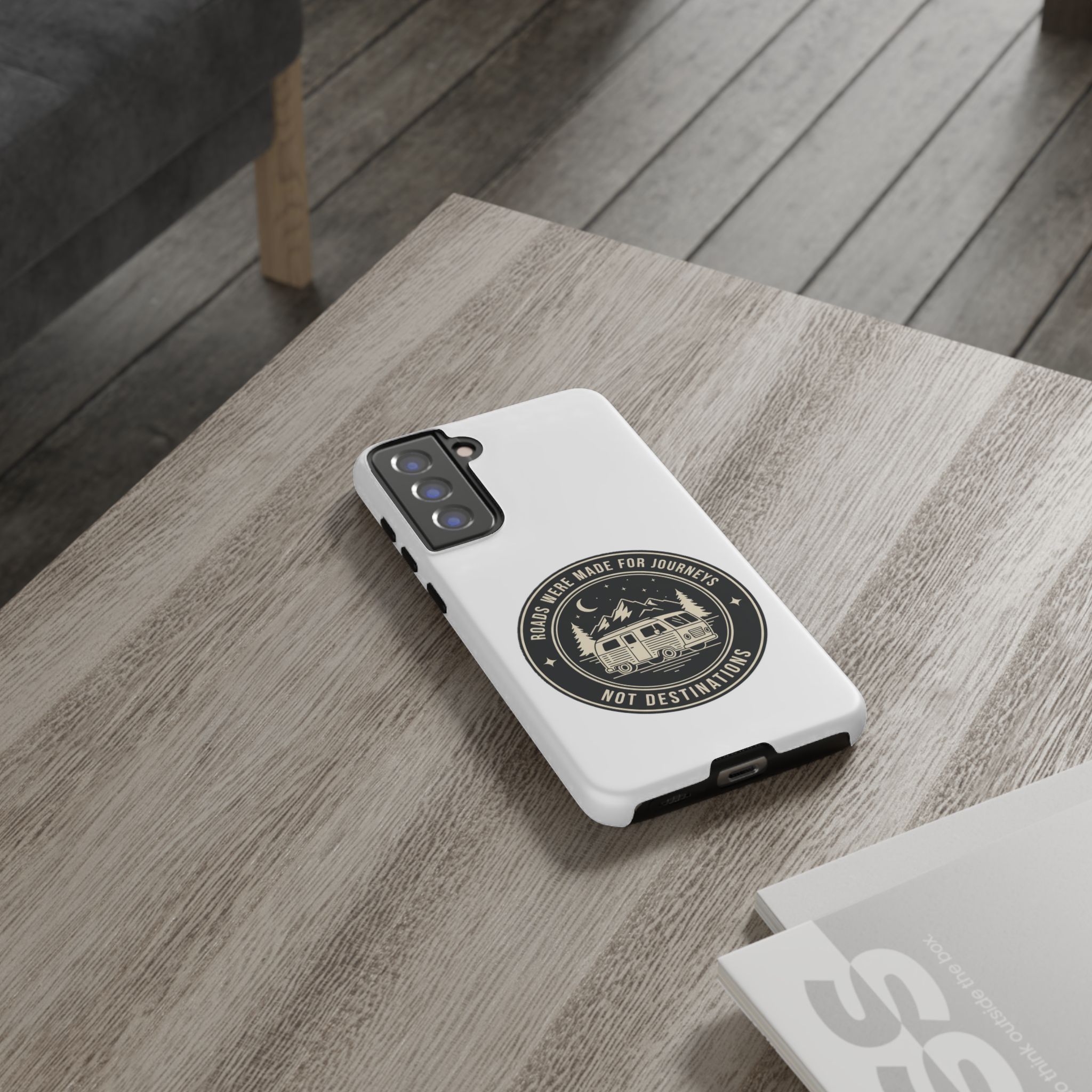 Phone Case — "ROAD WHERE MADE FOR JOURNEYS-NOT DESTINATIONS" Camper Van Design