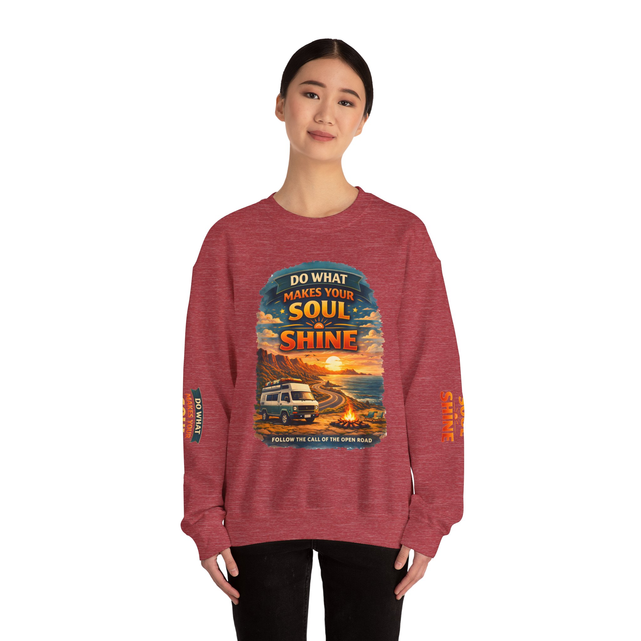Unisex Heavy Blend™ Crewneck Sweatshirt — "Do What Makes Your Soul Shine" Design Scenic-Line