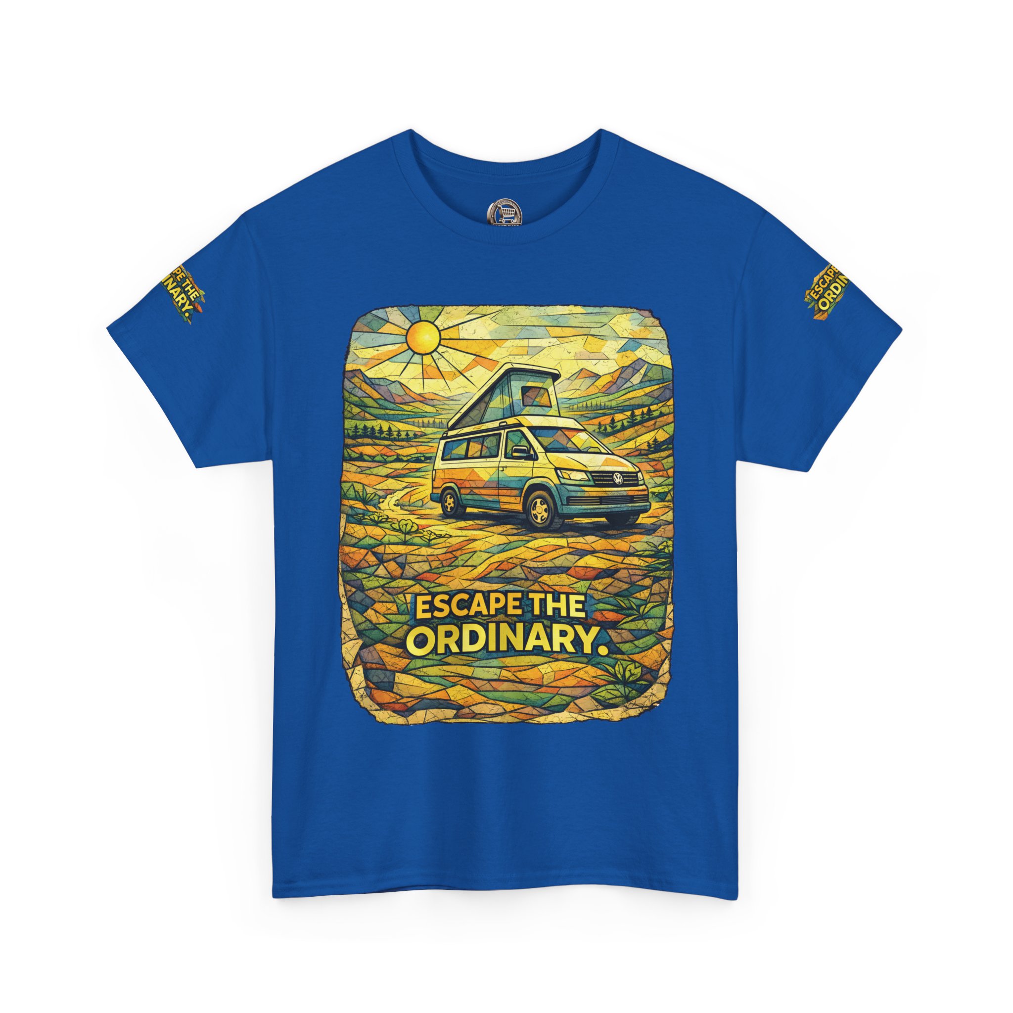 5148806867099236856_2048.jpeg Unisex Heavy Cotton Tee — "Escape The Ordinary" Design Cubic-Line