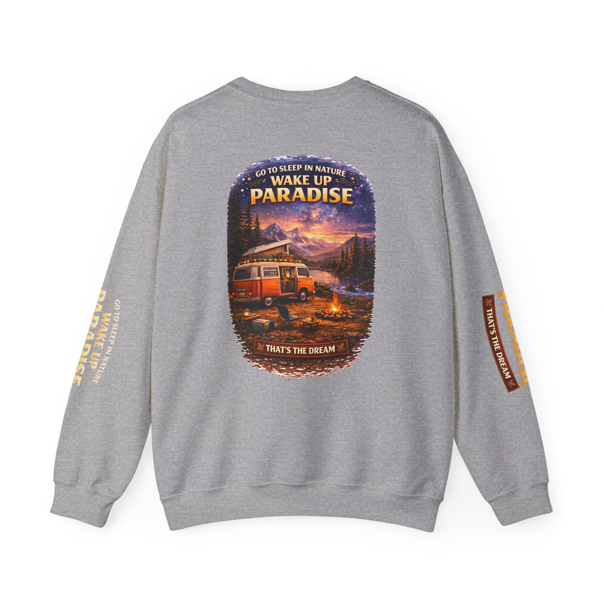 Unisex Heavy Blend™ Crewneck Sweatshirt — "Go To Sleep Nature " Design Scenic-Line