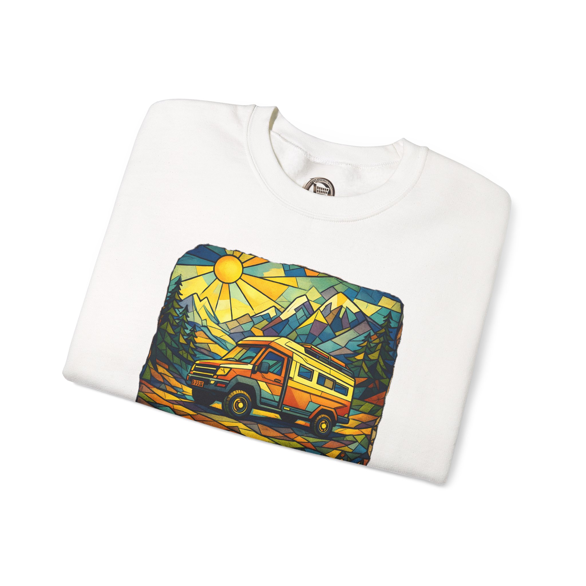 5168243250849049339_2048.jpeg Unisex Heavy Blend™ Crewneck Sweatshirt — "Live Every Day InFull Color" Design Cubic-Line