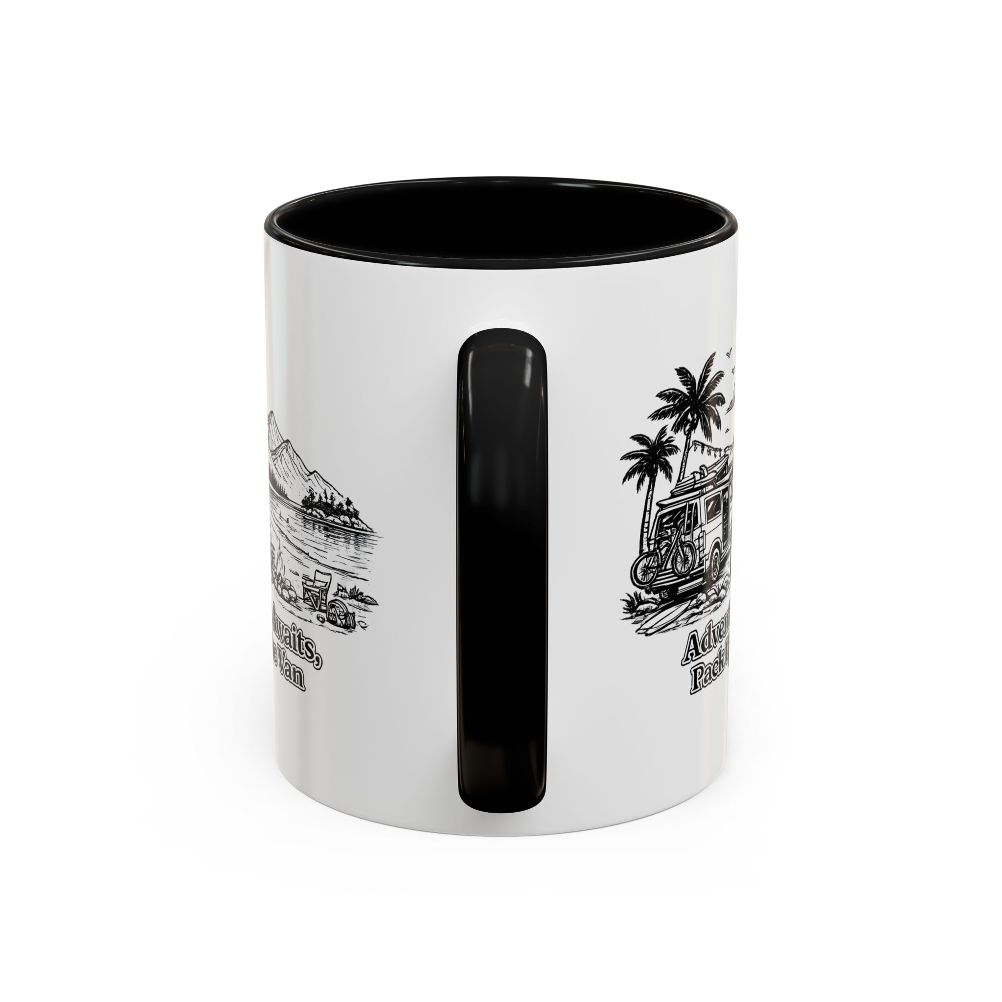 5171261126009987208_2048.jpeg Accent Coffee Mug (11, 15oz) — "Adventure Awaits,Pack Up The Van" Design Minimal-Line