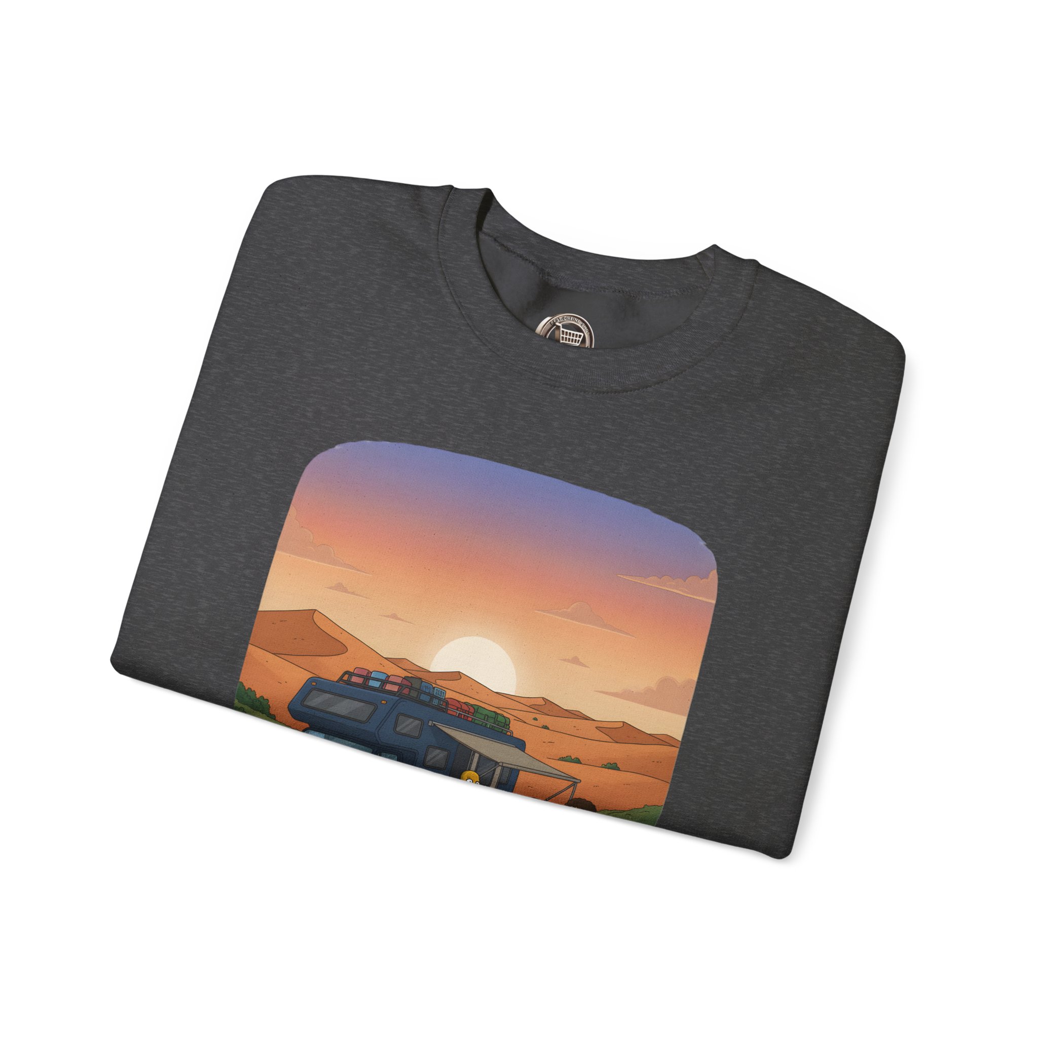 Unisex Heavy Blend™ Crewneck Sweatshirt — "The World Is Your playground" Design Sitcom-Line