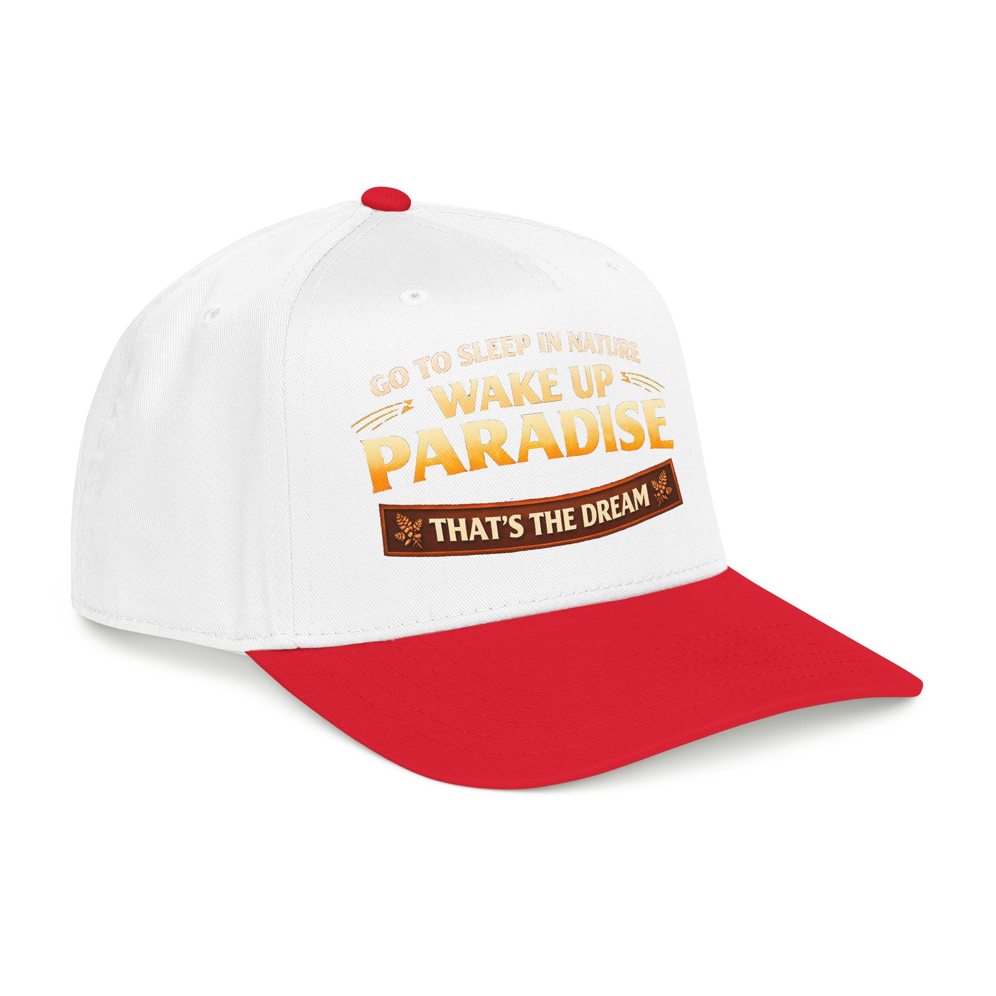 Baseball Cap - "Go sleep Nature-Wake Up Paradise" Design Scenic-Line