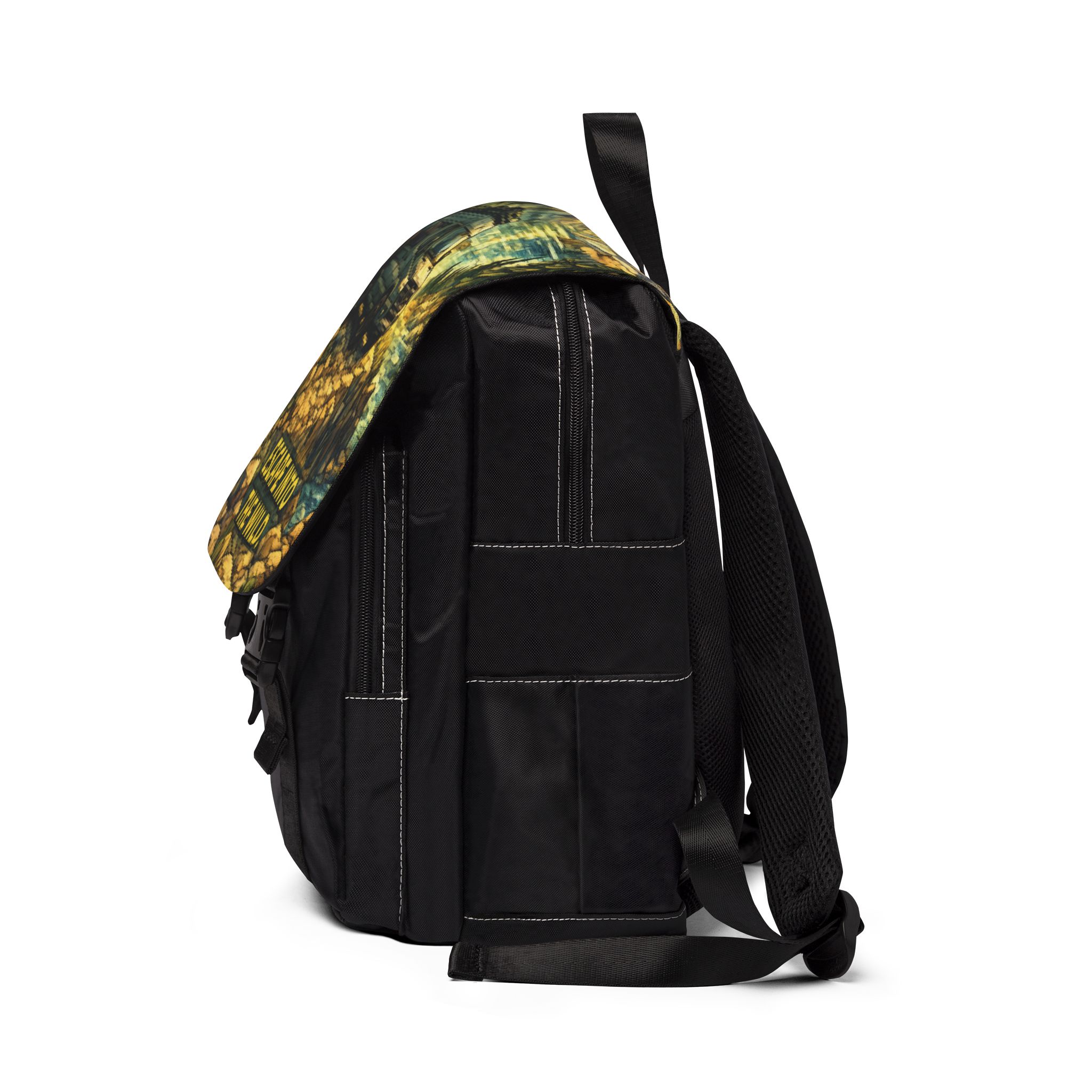 Unisex Casual Shoulder Backpack — "Escape Into The Wild" Design Cubic-Line