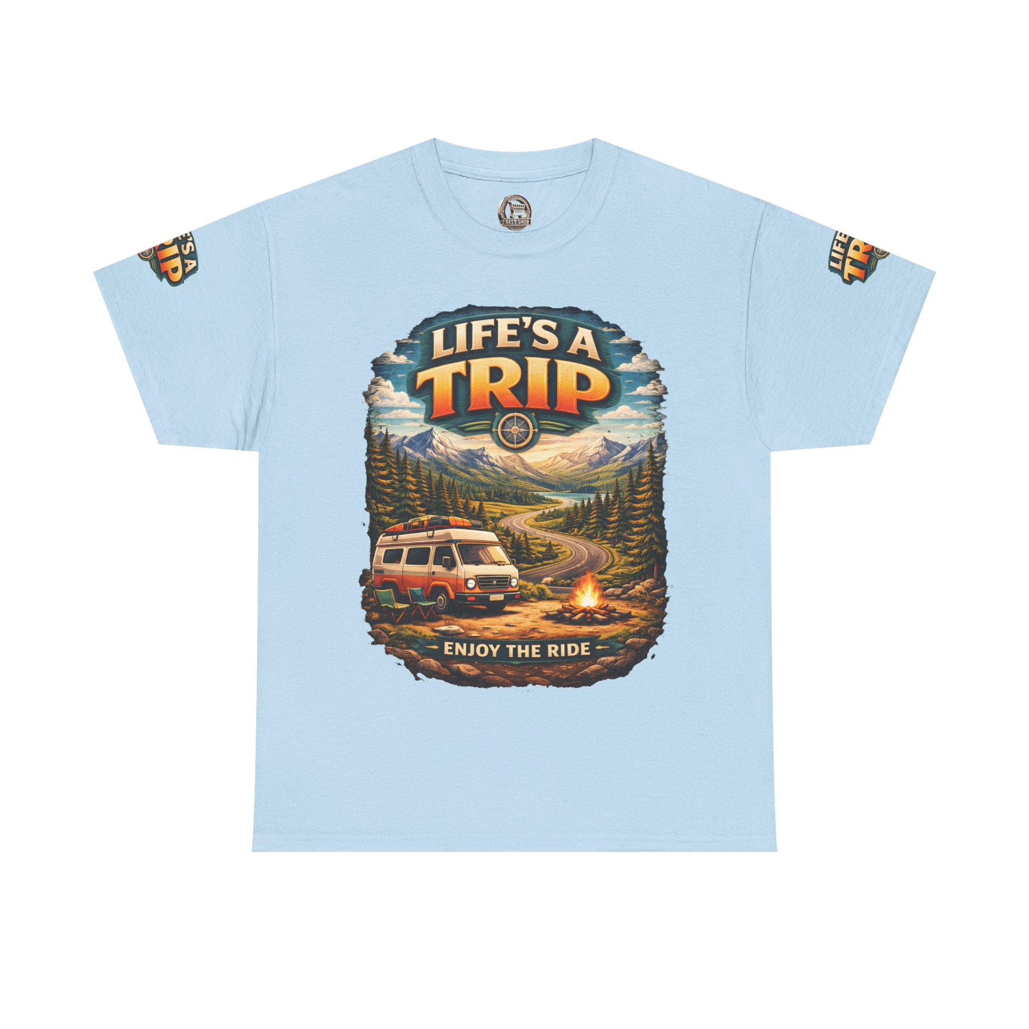 5195428018437500895_2048.jpeg Unisex Heavy Cotton Tee — "Live´s A Trip-Enjoy The Ride" Design Scenic-Line